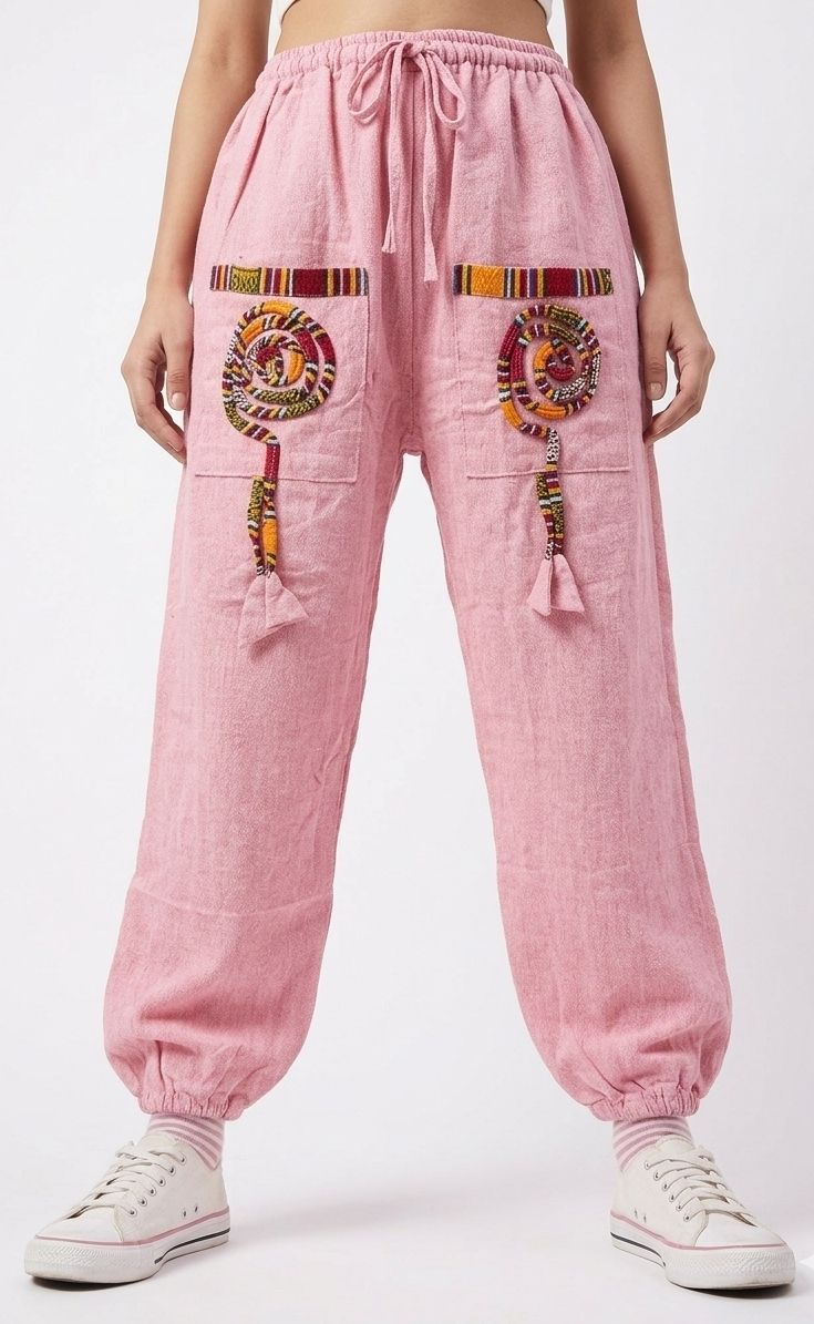 sr collection Solid Khadi Women Harem Pants-picture-13