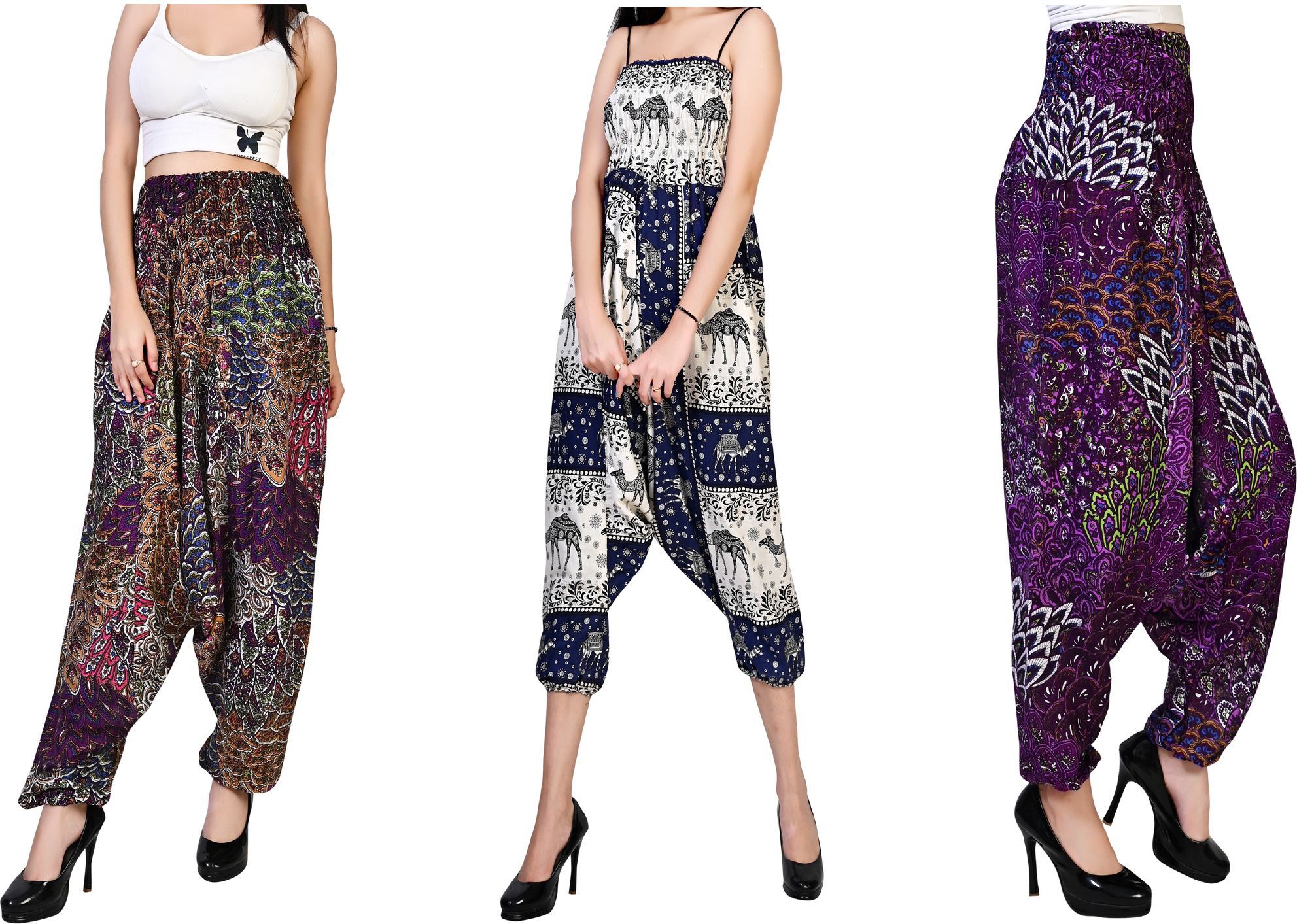 fusfus Printed Rayon, Cotton Women Harem Pants-picture-11