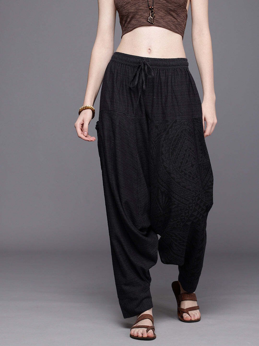 the veshti company Printed Cotton Women Harem Pants-picture-25