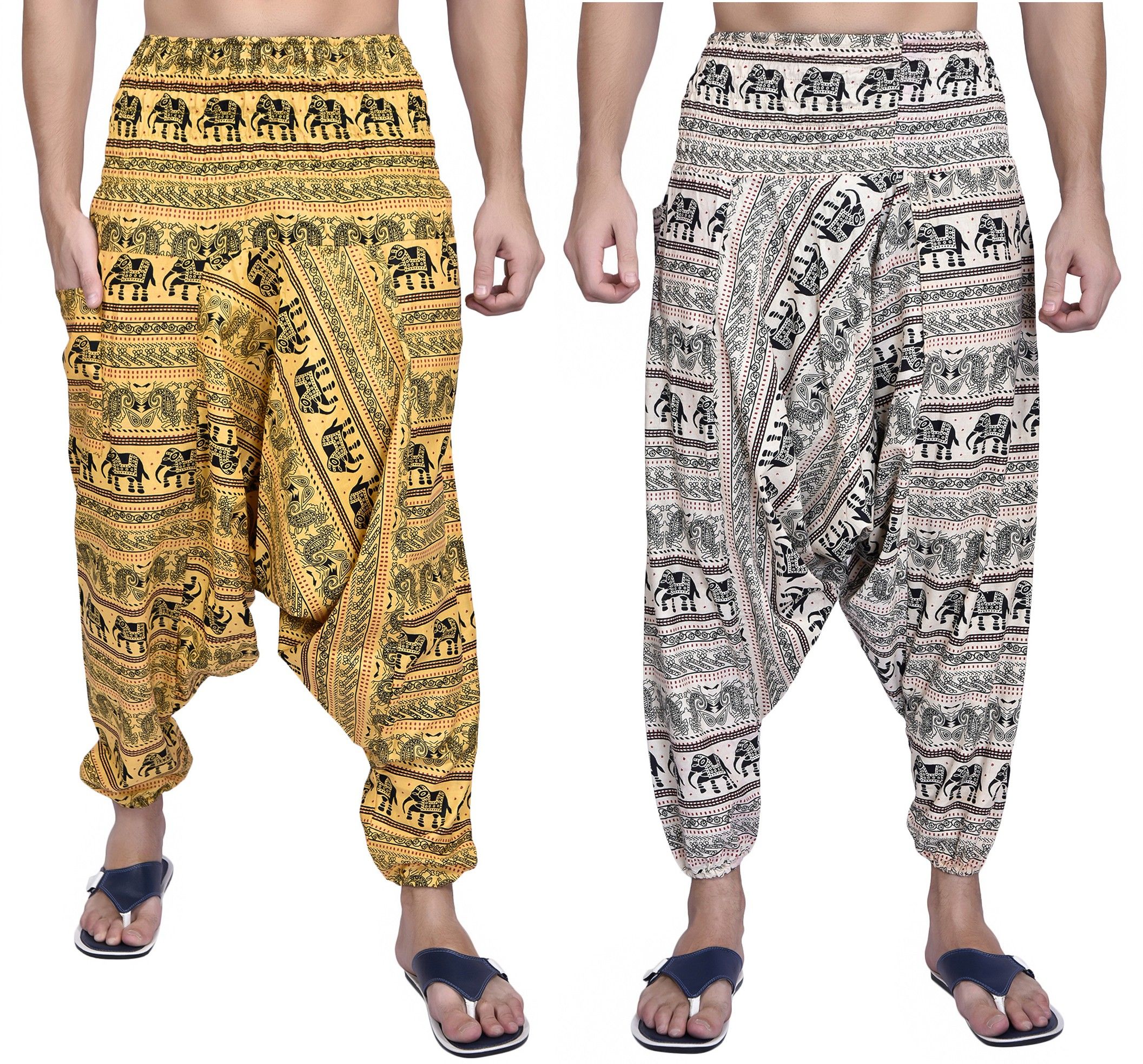 viku Printed Cotton Men Harem Pants-picture-23