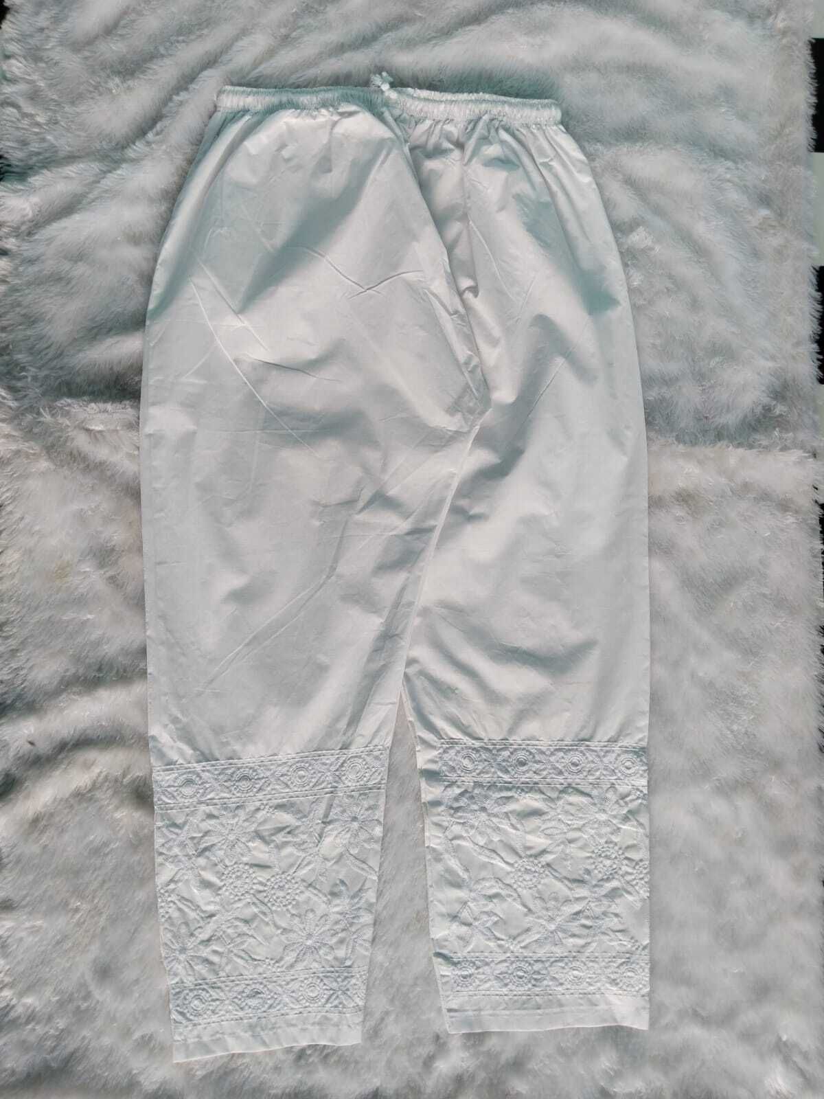 ayesha chikan Embroidered Cotton Women Harem Pants-picture-36