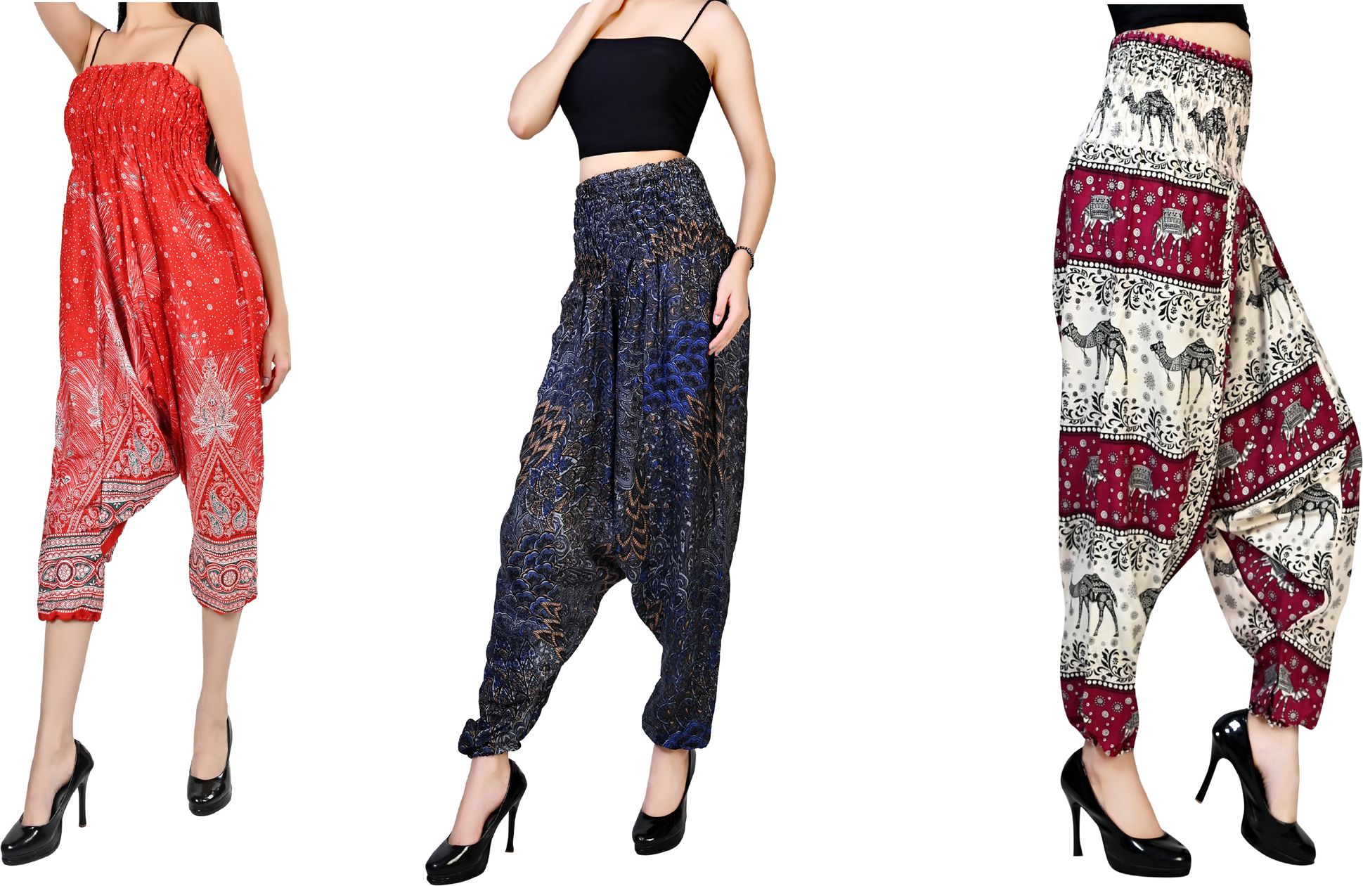 fusfus Printed Rayon, Cotton Women Harem Pants-picture-23