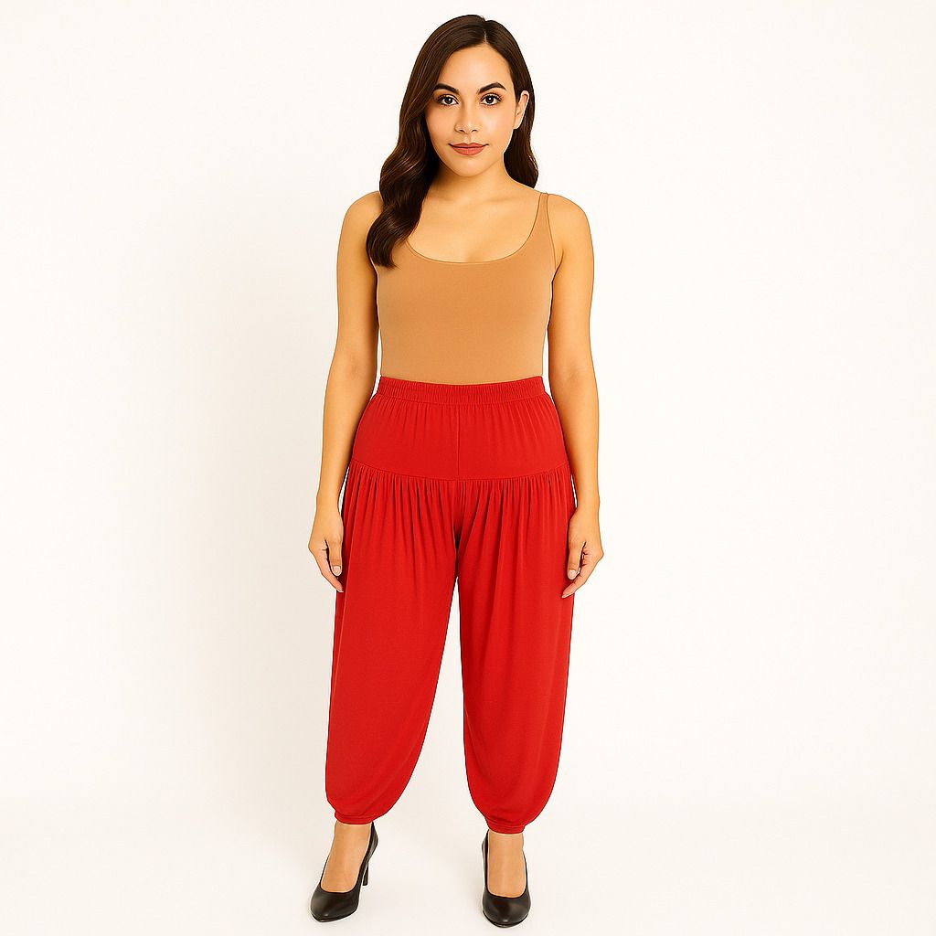 Solid Viscose Women Harem Pants