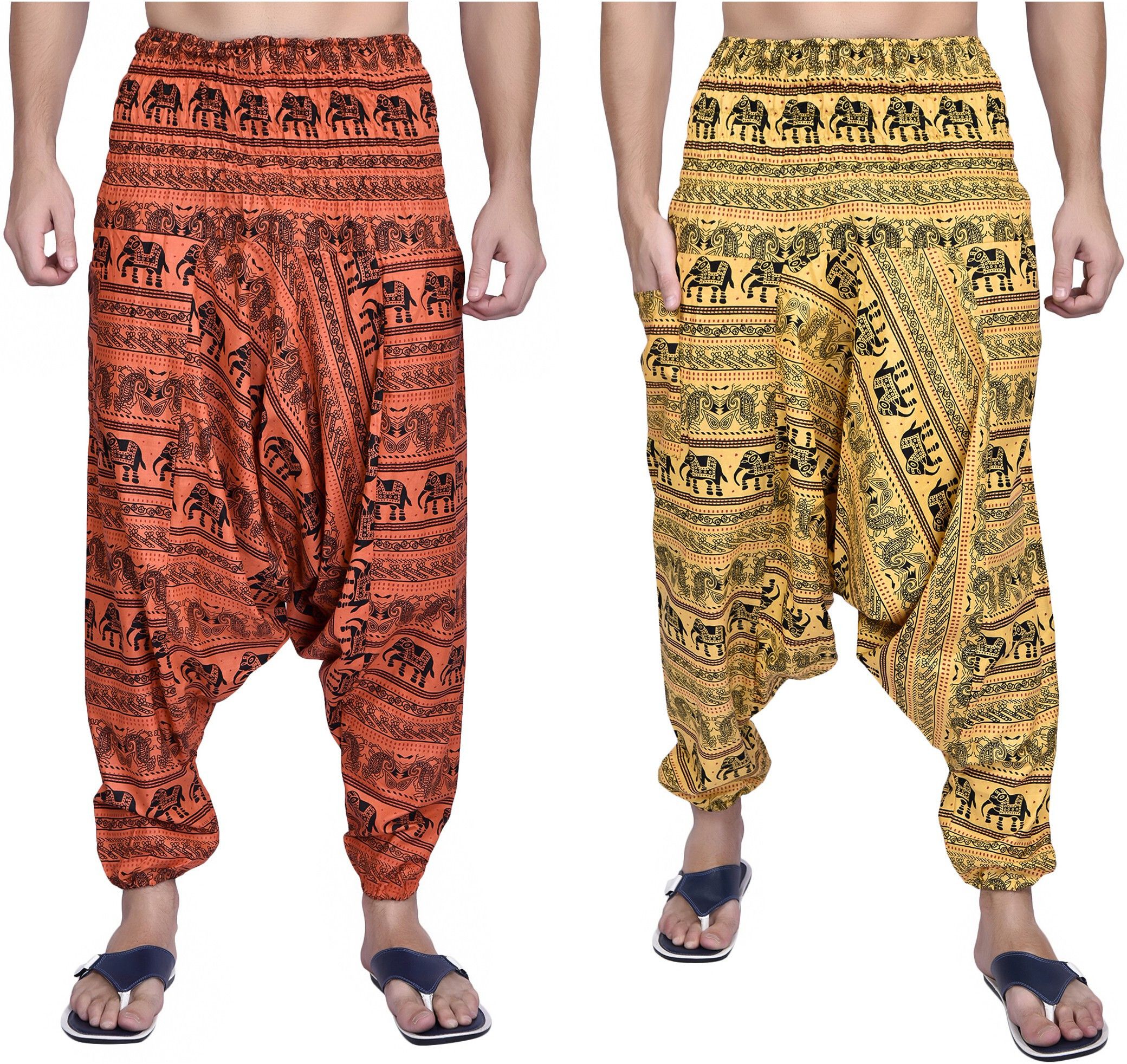 viku Printed Cotton Men Harem Pants-picture-29