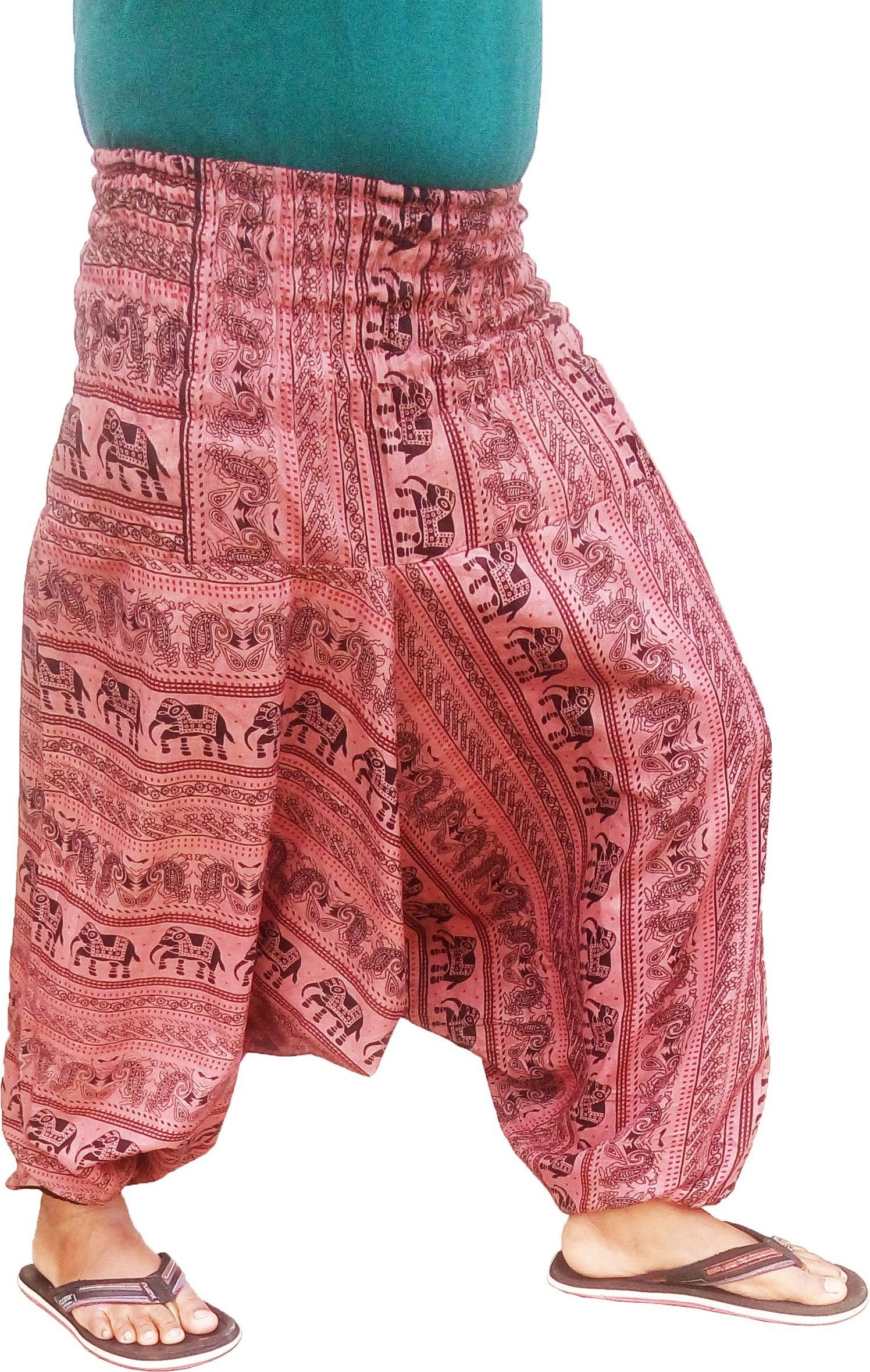 Printed Cotton Blend Men Harem Pants-image-0