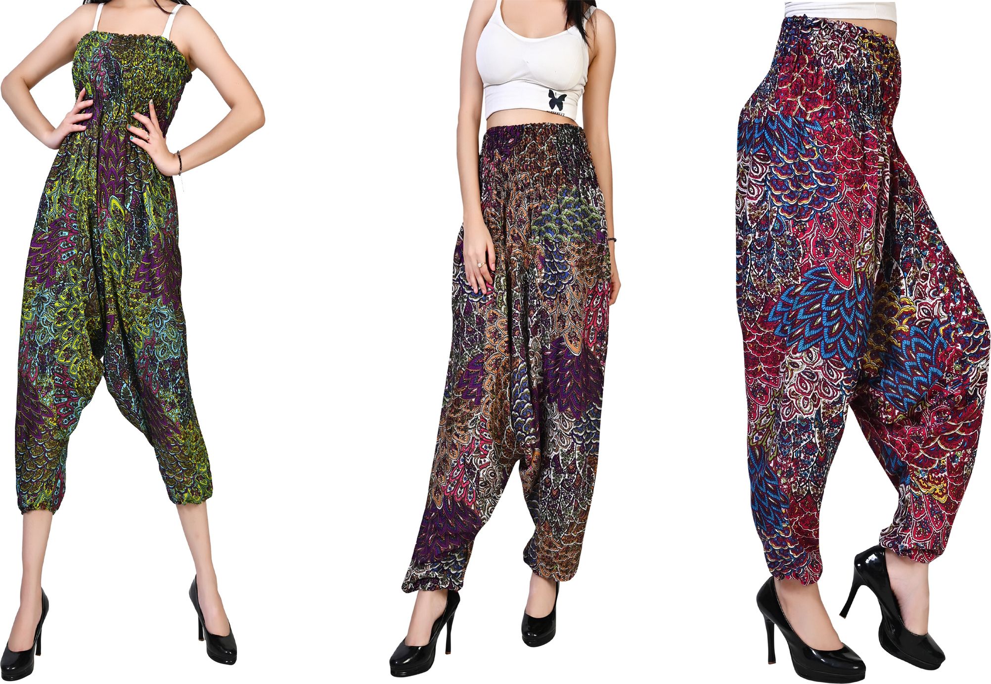 fusfus Printed Rayon, Cotton Women Harem Pants-picture-33
