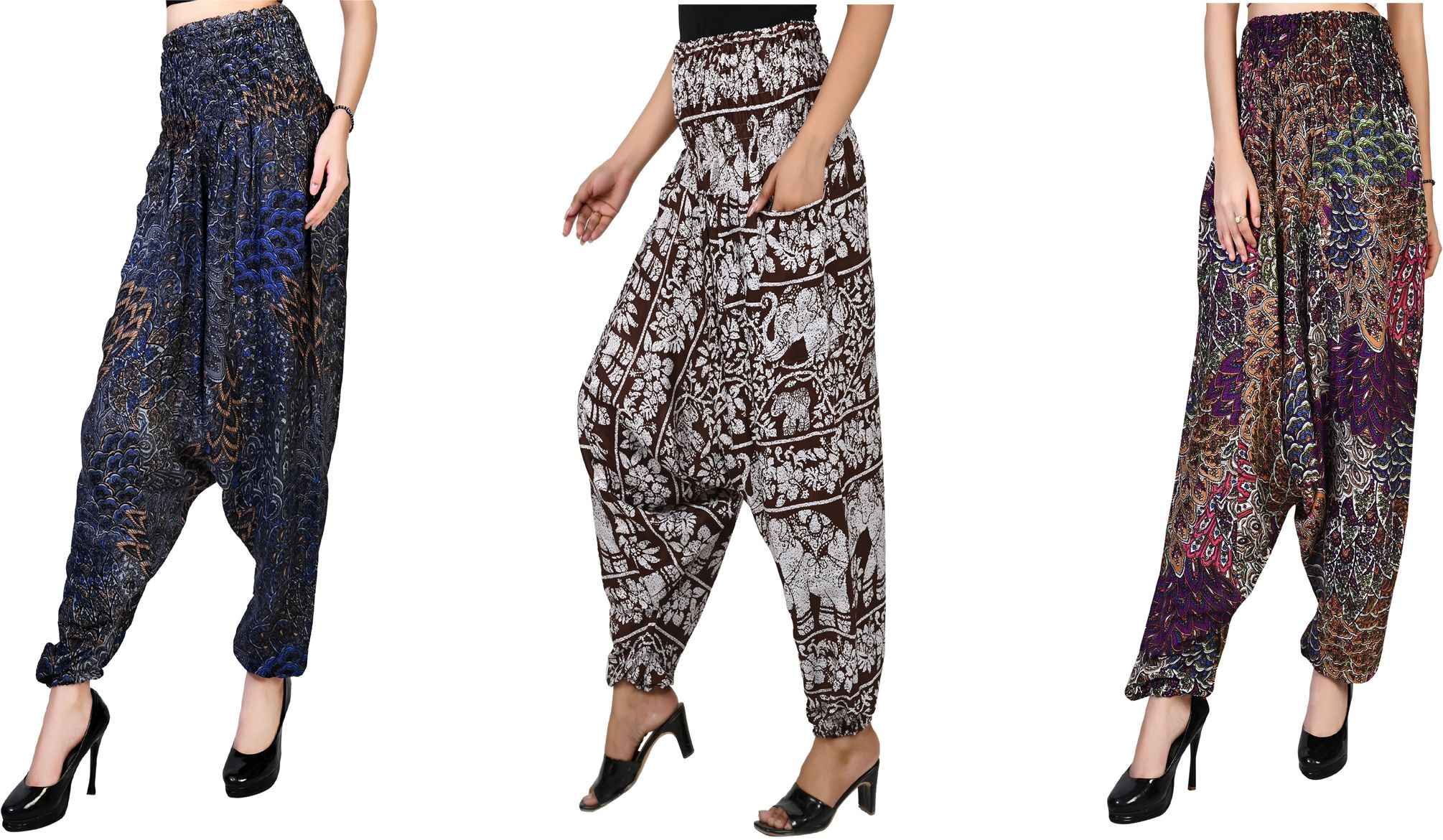 narnari Printed Rayon Women Harem Pants-picture-13
