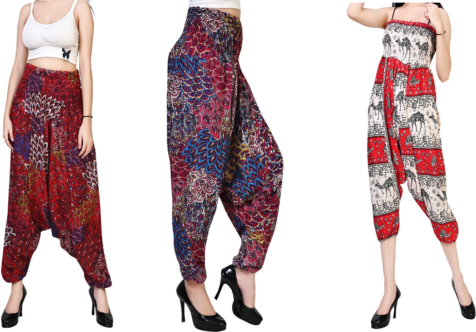 fusfus Printed Rayon, Cotton Women Harem Pants-picture-27