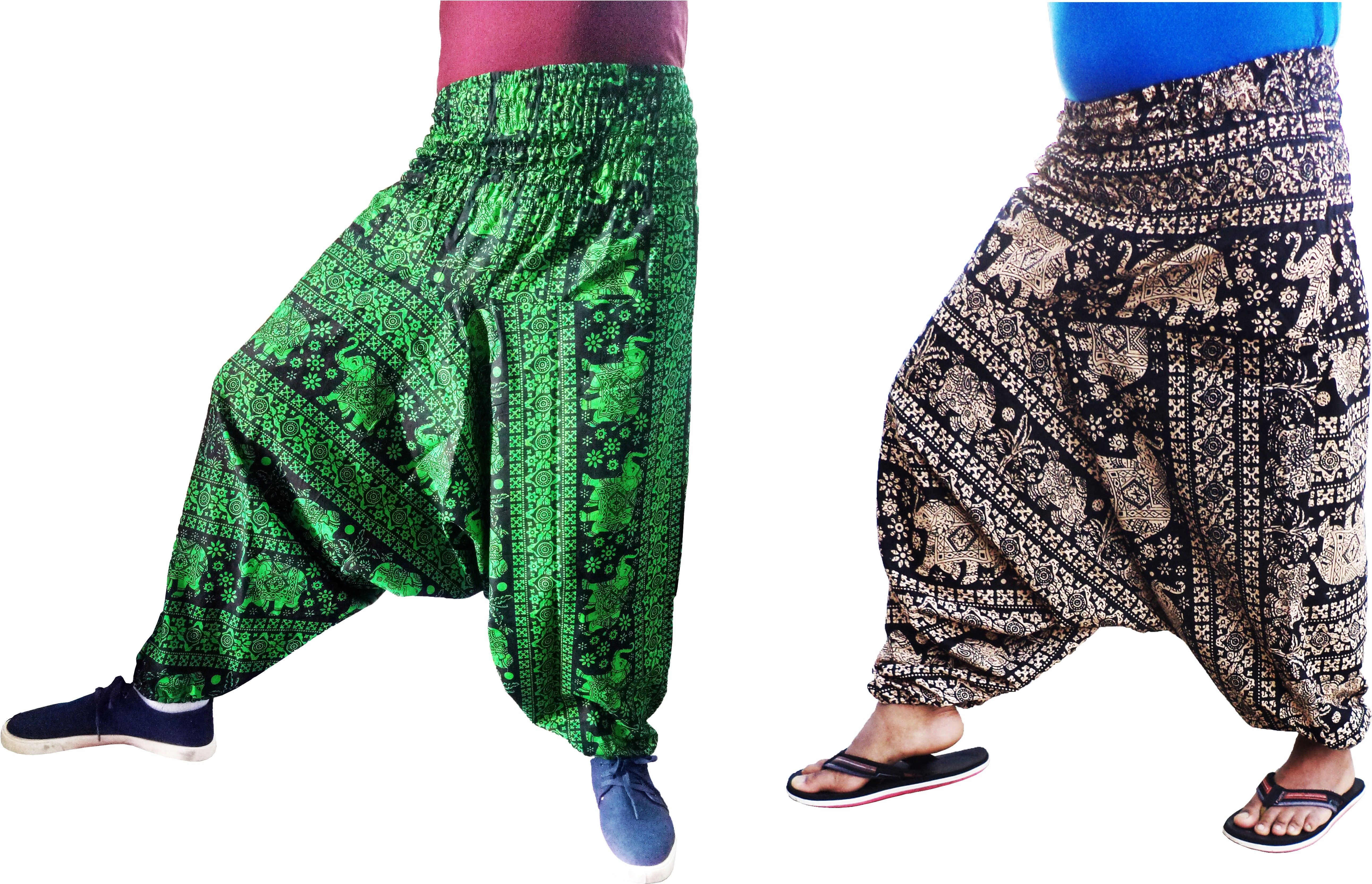 icare Printed Cotton Men Harem Pants-picture-42