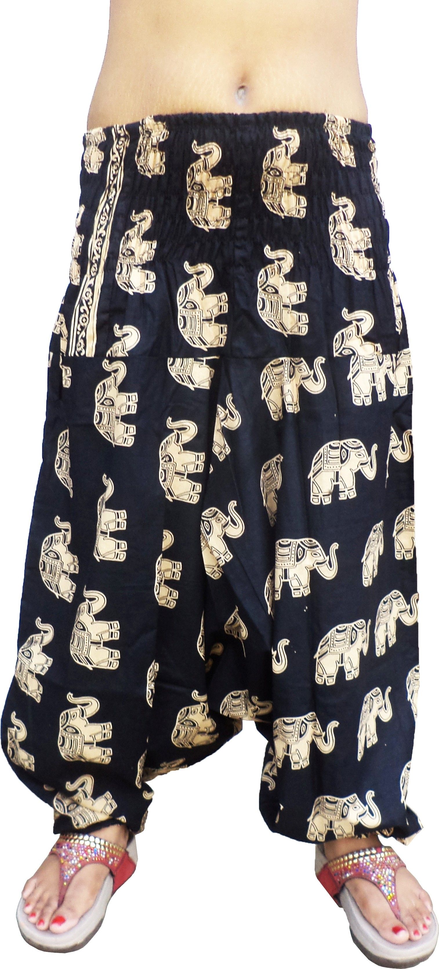 icare Printed Cotton Men Harem Pants-picture-37
