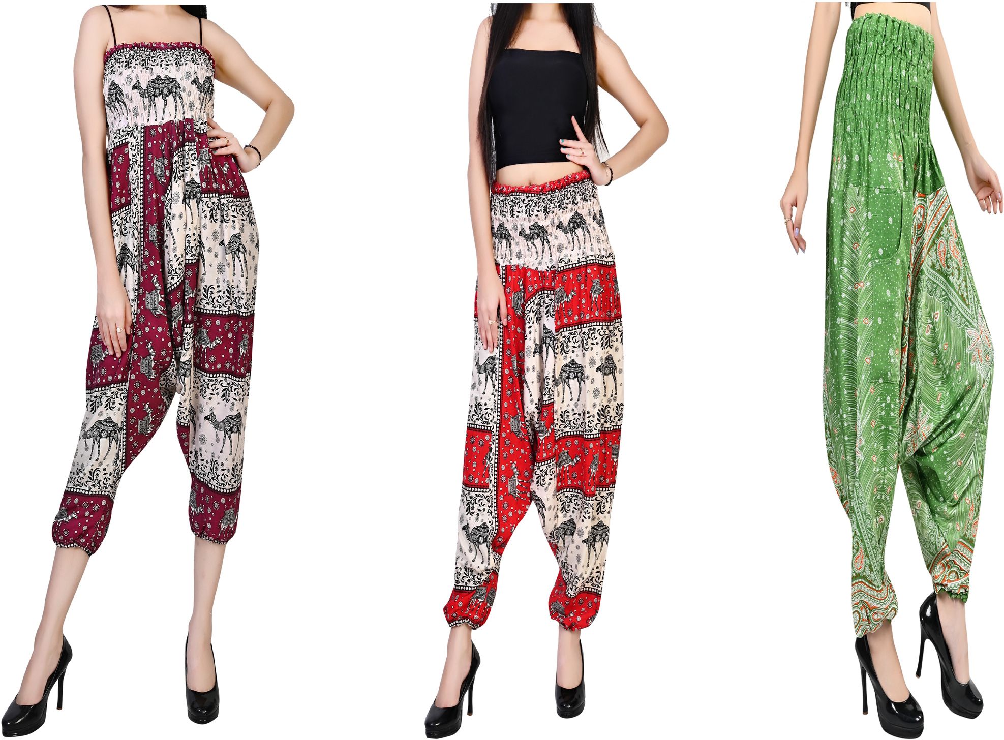 fusfus Printed Rayon, Cotton Women Harem Pants-picture-46