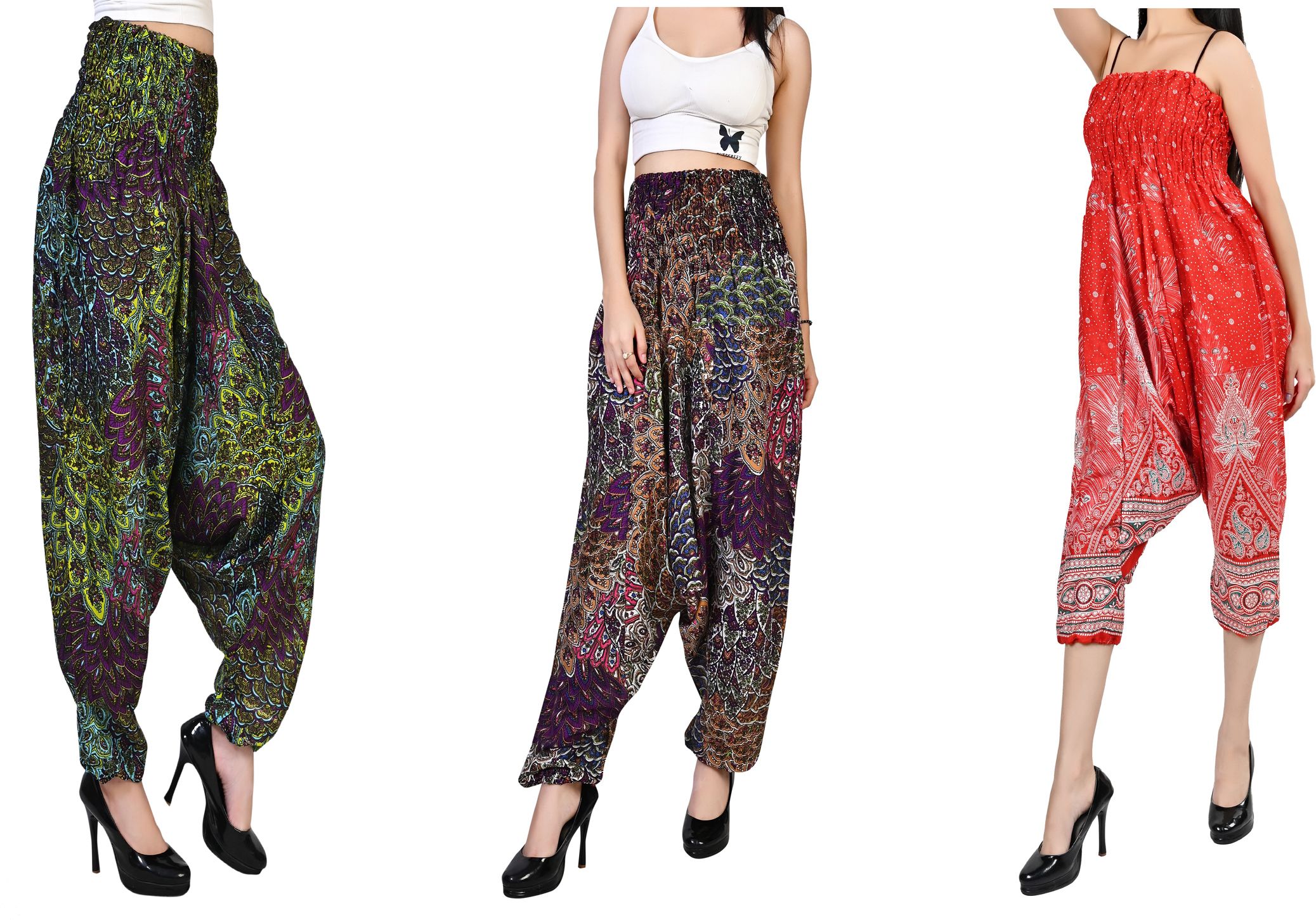 fusfus Printed Rayon, Cotton Women Harem Pants-picture-35