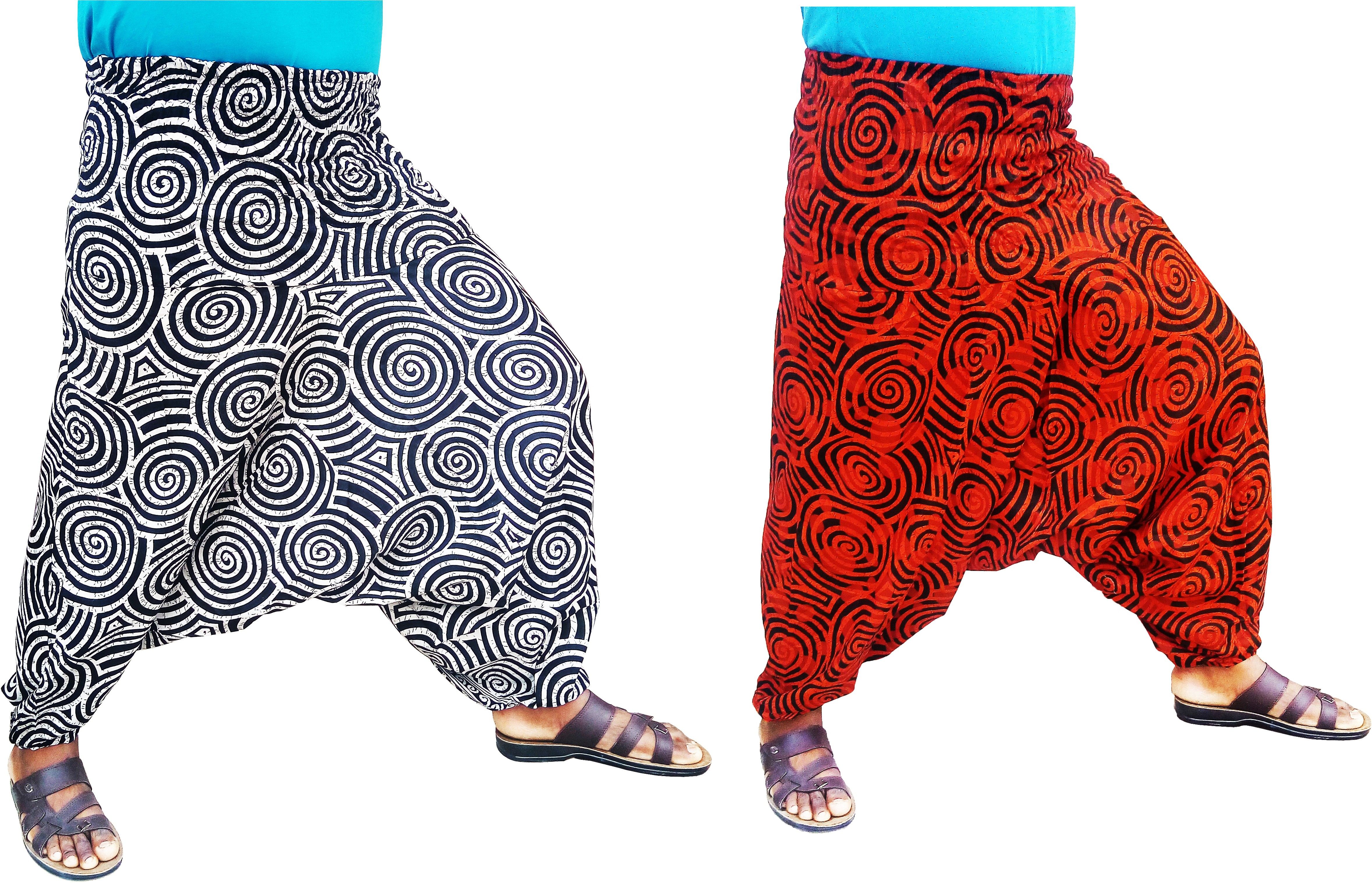 icare Printed Cotton Men Harem Pants-picture-31
