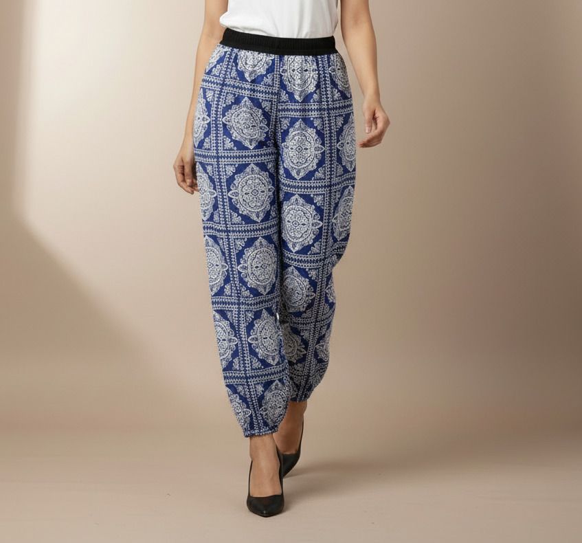 aileyis Printed Polyester Women Harem Pants-picture-16