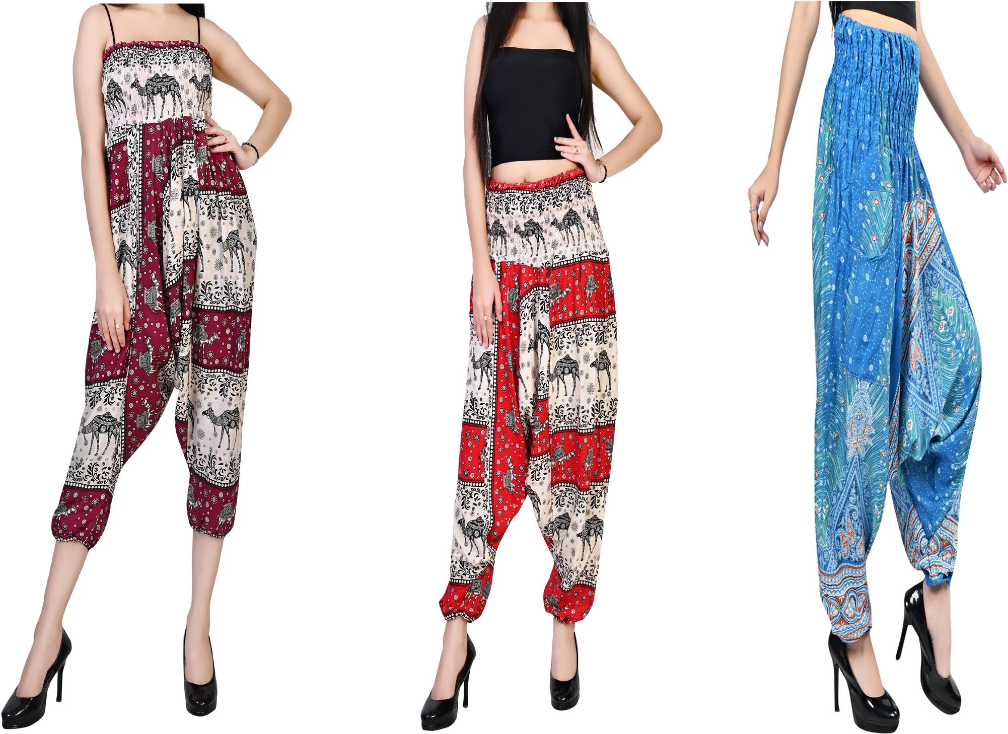 fusfus Printed Rayon, Cotton Women Harem Pants-picture-47