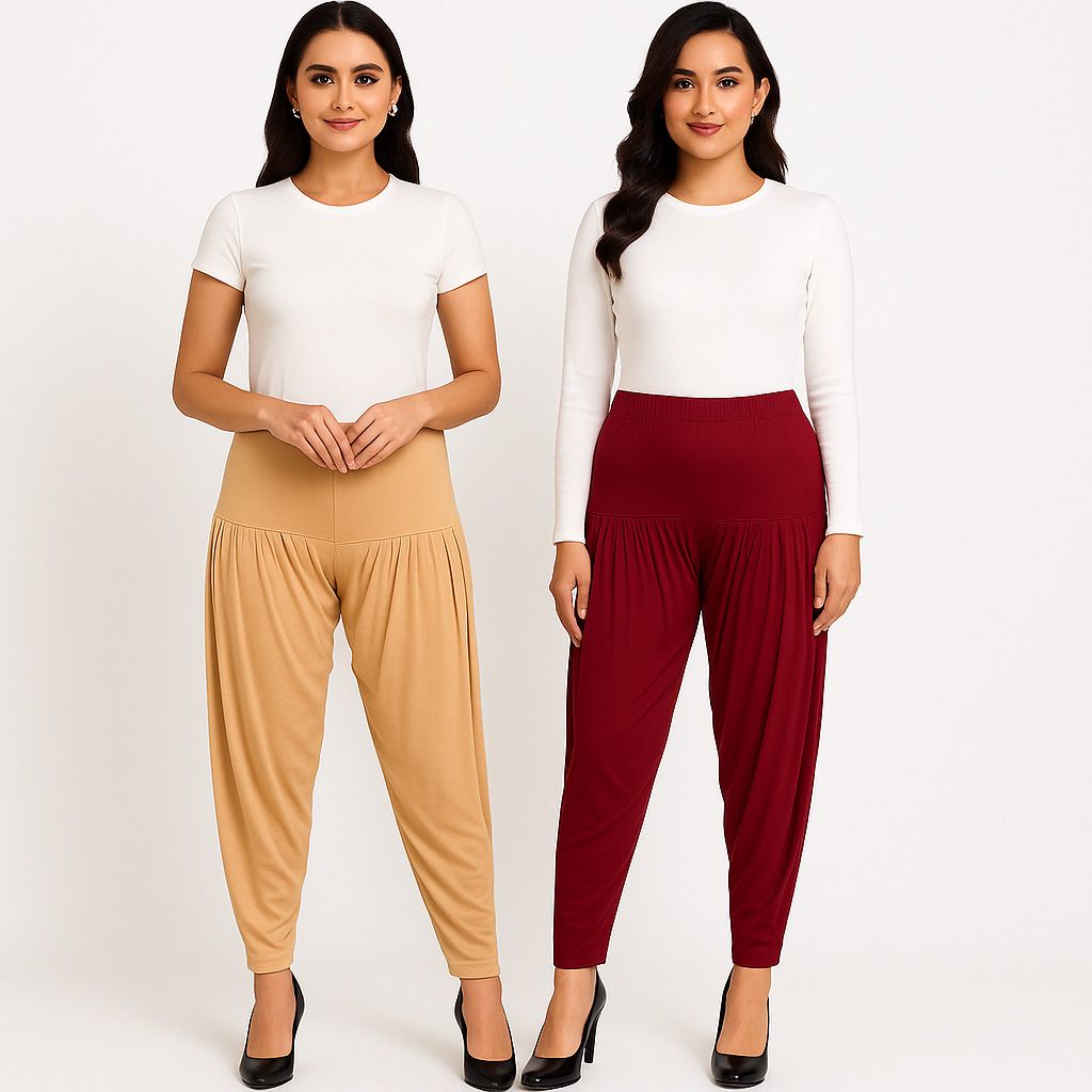 cozyplay Solid Viscose Women Harem Pants-picture-39
