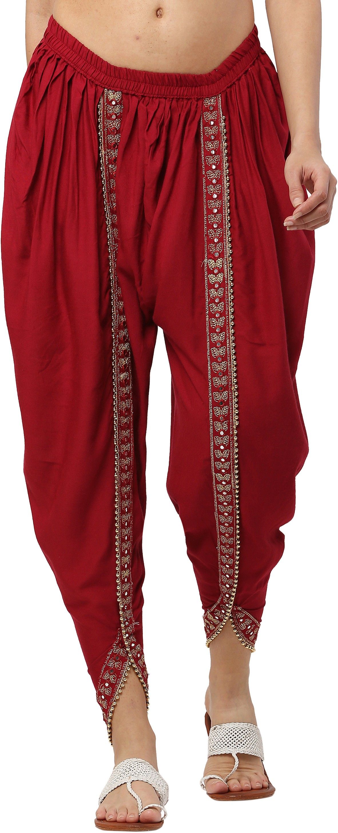 aasma creatives Embroidered Rayon Women Harem Pants-picture-14