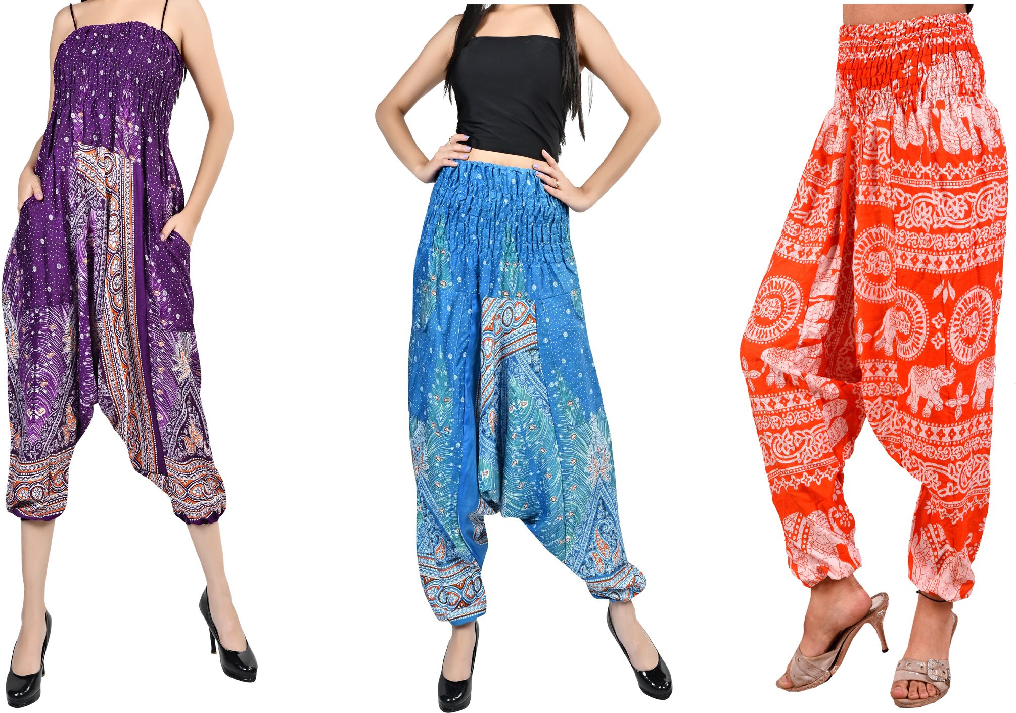 fusfus Printed Rayon, Cotton Women Harem Pants-picture-6