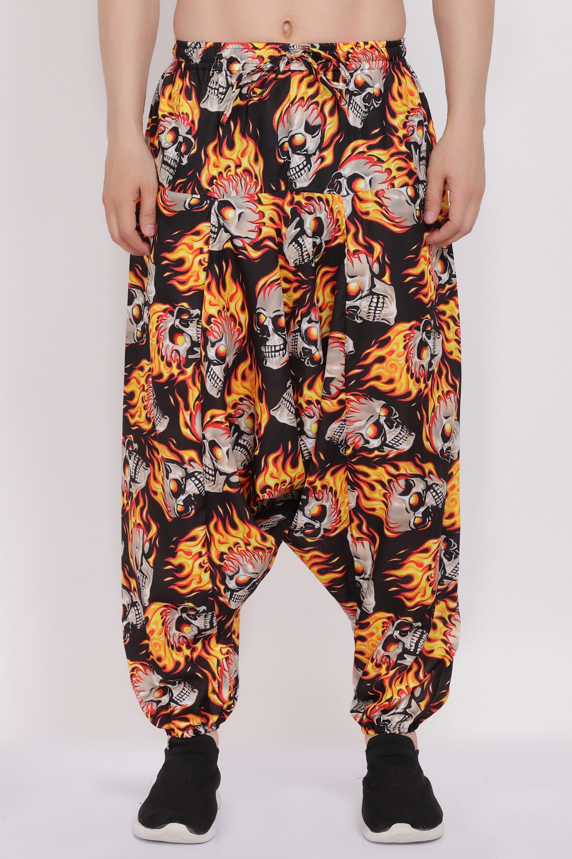 whitewhale Printed Cotton Men Harem Pants-picture-19