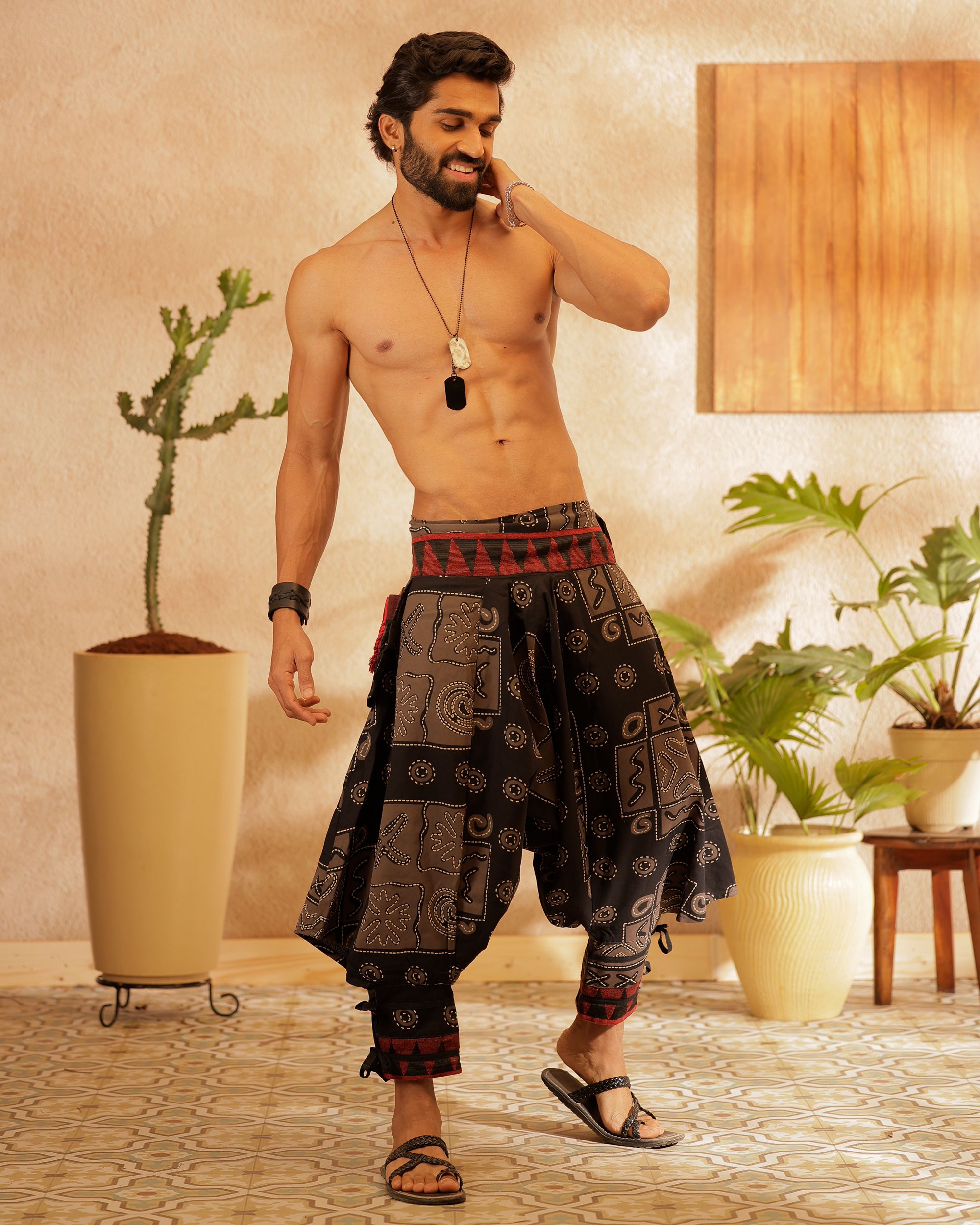 stand out Printed Cotton Men Harem Pants-picture-29
