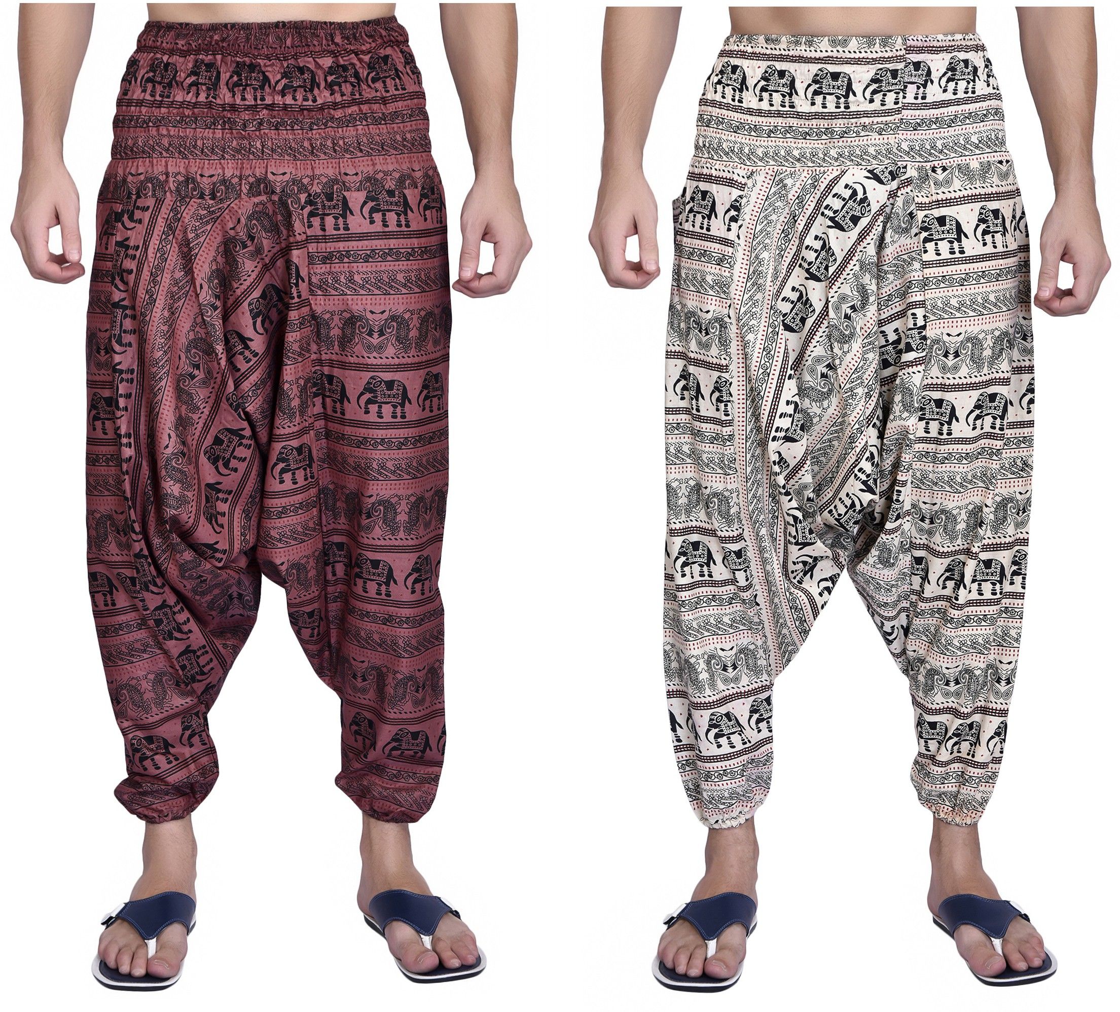 viku Printed Cotton Men Harem Pants-picture-22