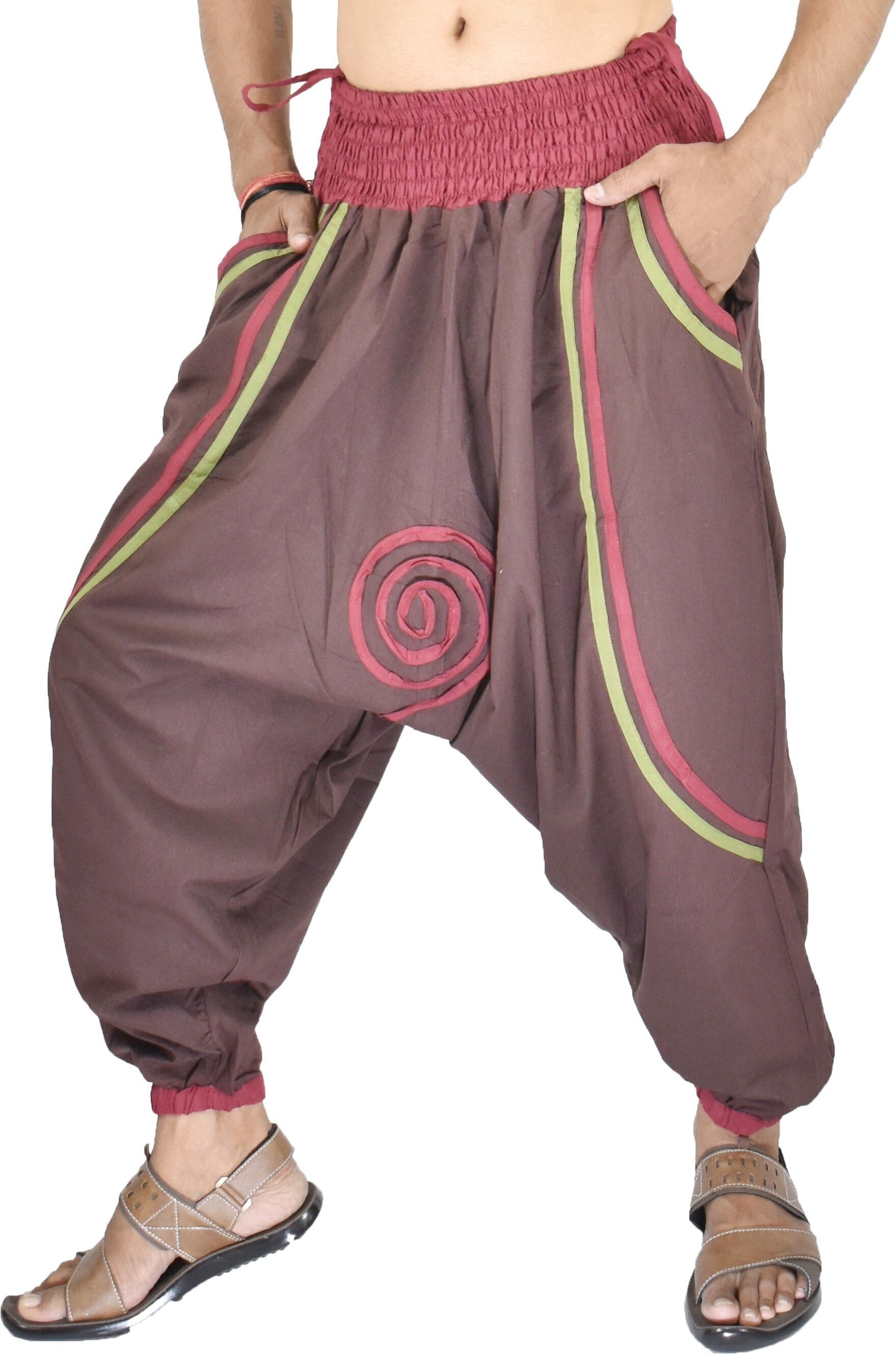 whitewhale Solid Cotton Men Harem Pants-picture-22