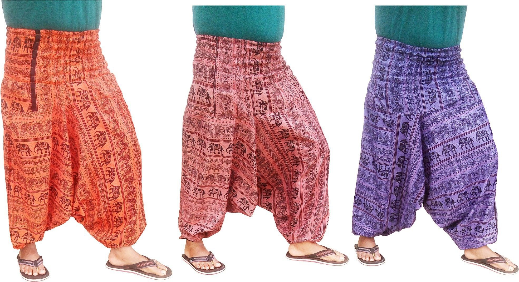 Printed Cotton Blend Men Harem Pants-image-35