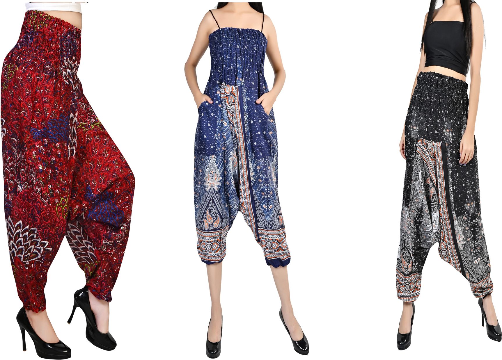 fusfus Printed Rayon, Cotton Women Harem Pants-picture-37