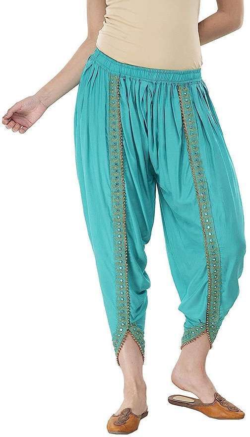 Solid Rayon Women Harem Pants-image-20