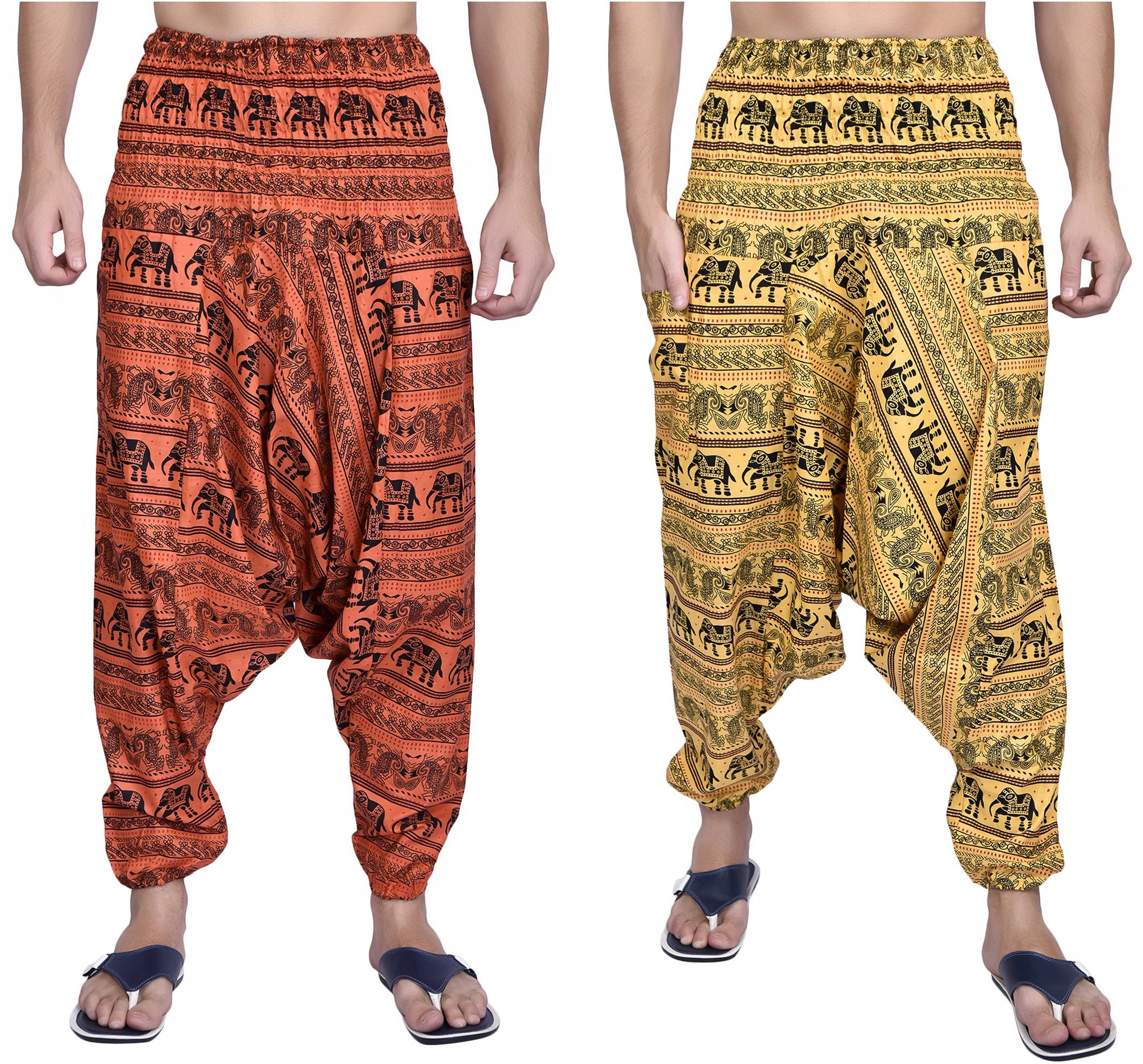 viku Printed Cotton Men Harem Pants-picture-33