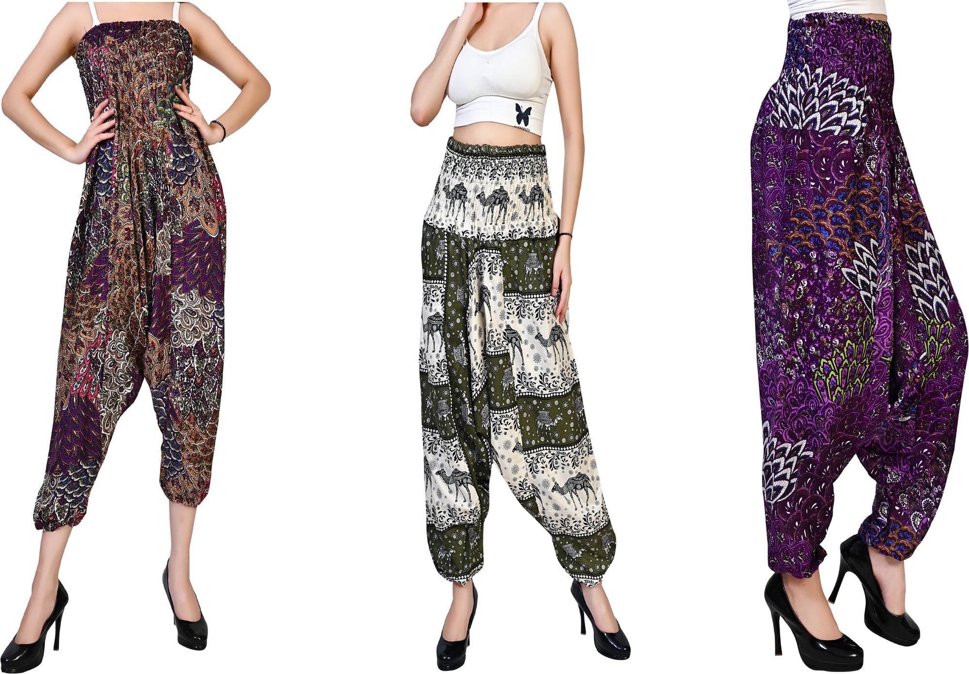 fusfus Printed Rayon, Cotton Women Harem Pants-picture-15