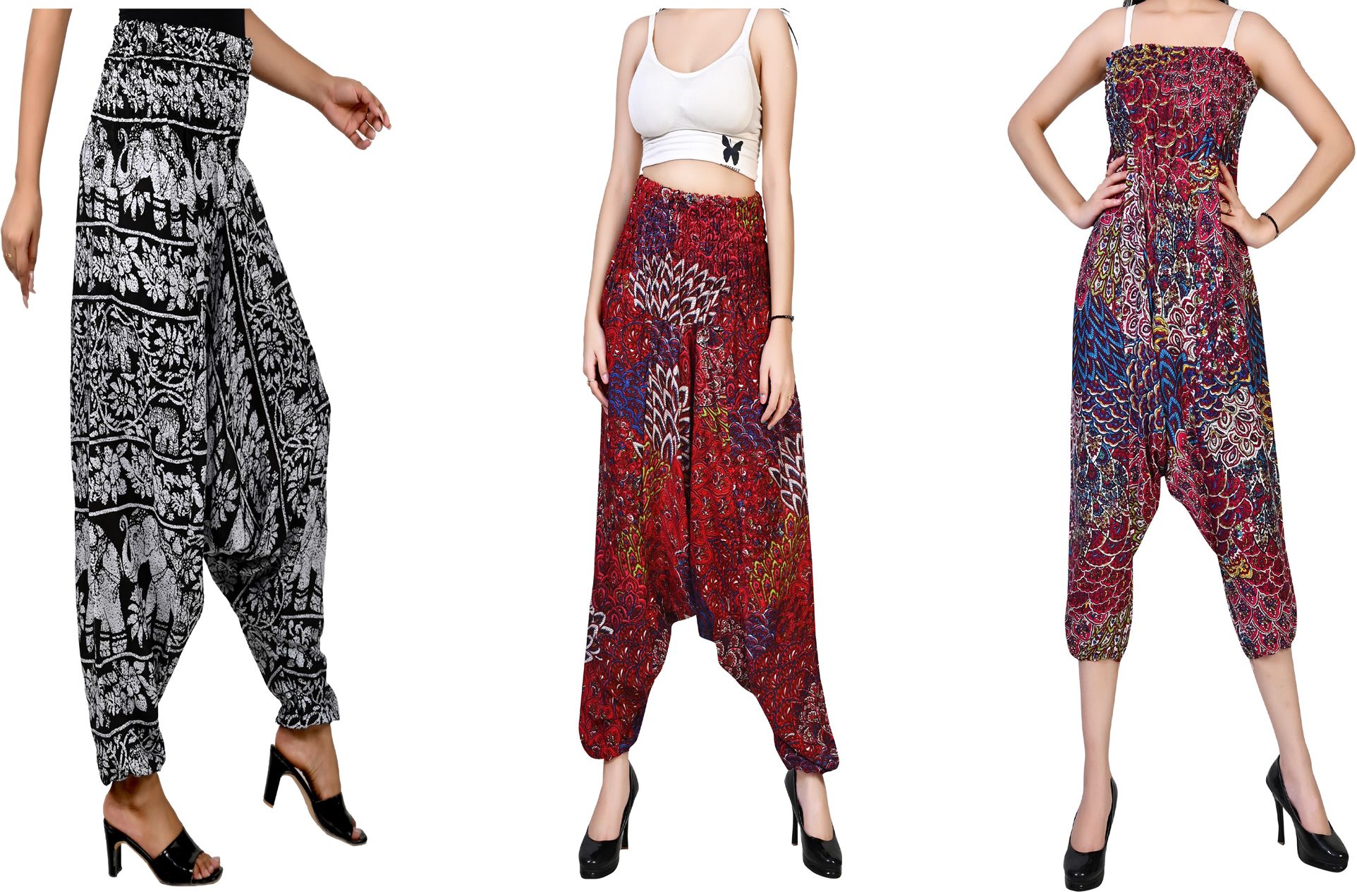 fusfus Printed Rayon, Cotton Women Harem Pants-picture-30