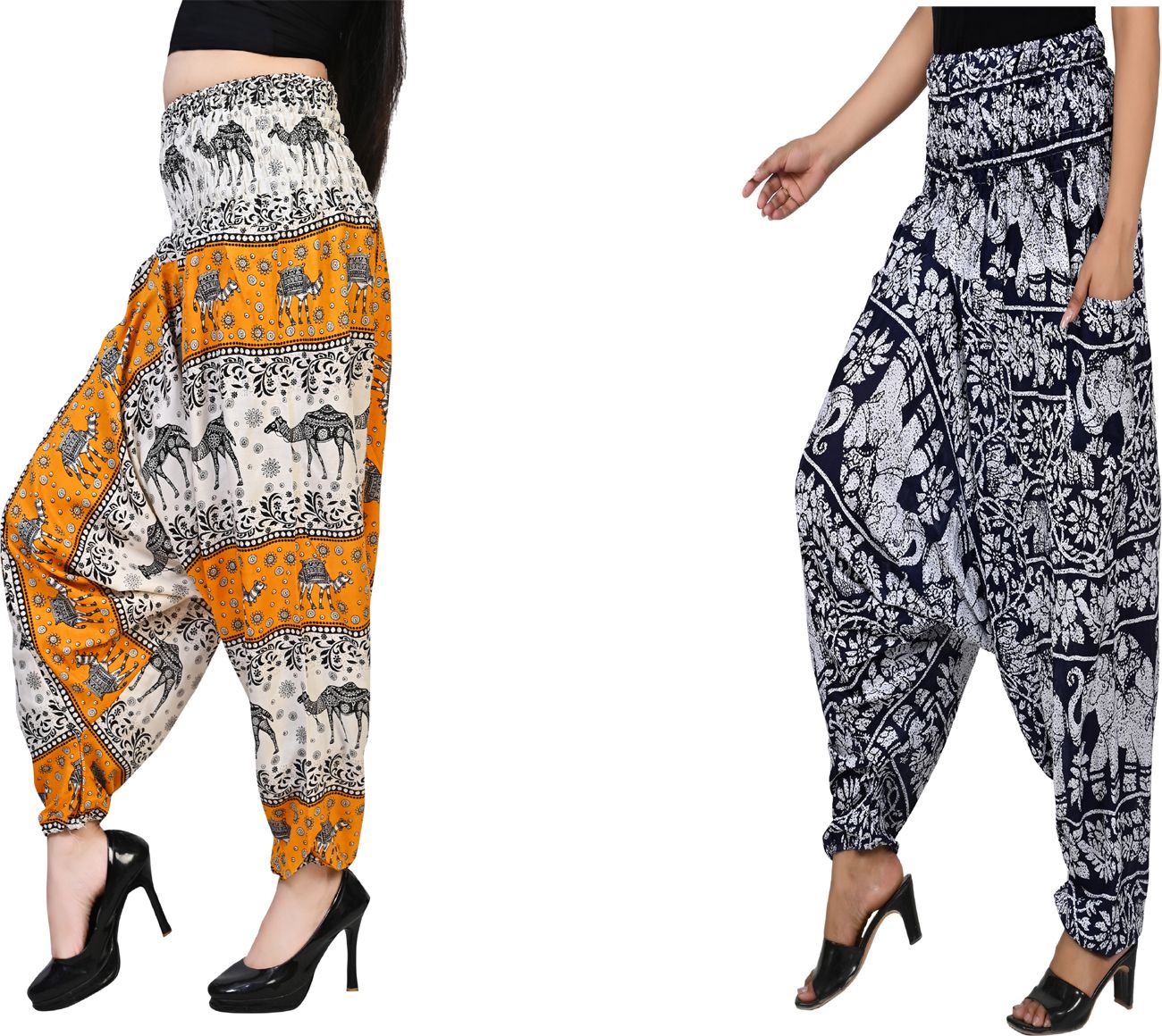 narnari Printed Rayon Women Harem Pants-picture-13