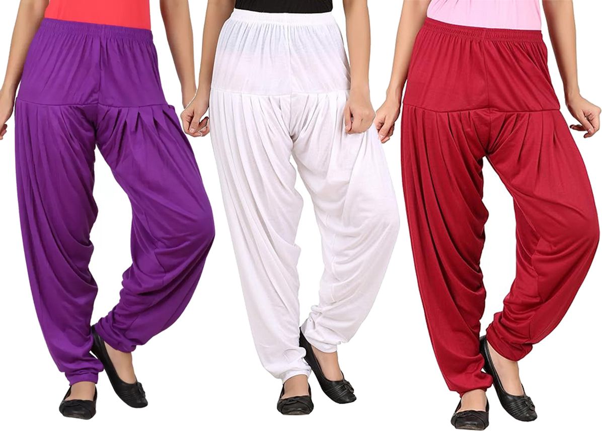 Solid Viscose Women Harem Pants-image-21