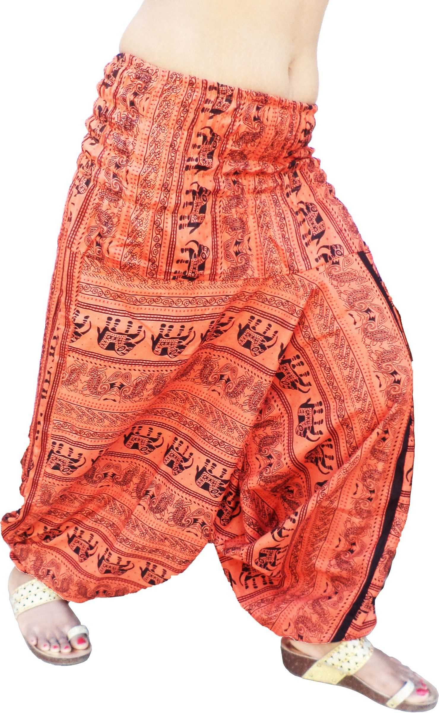icare Printed Cotton Blend Women Harem Pants-picture-46