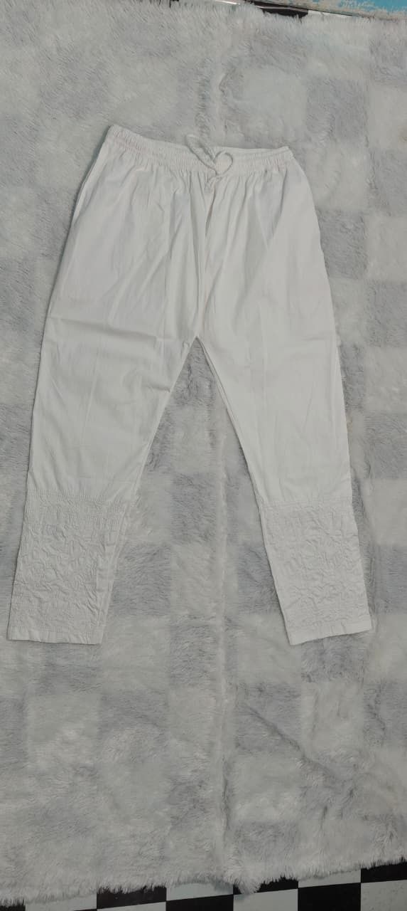 Embroidered Cotton Lycra Blend Women Harem Pants-image-7
