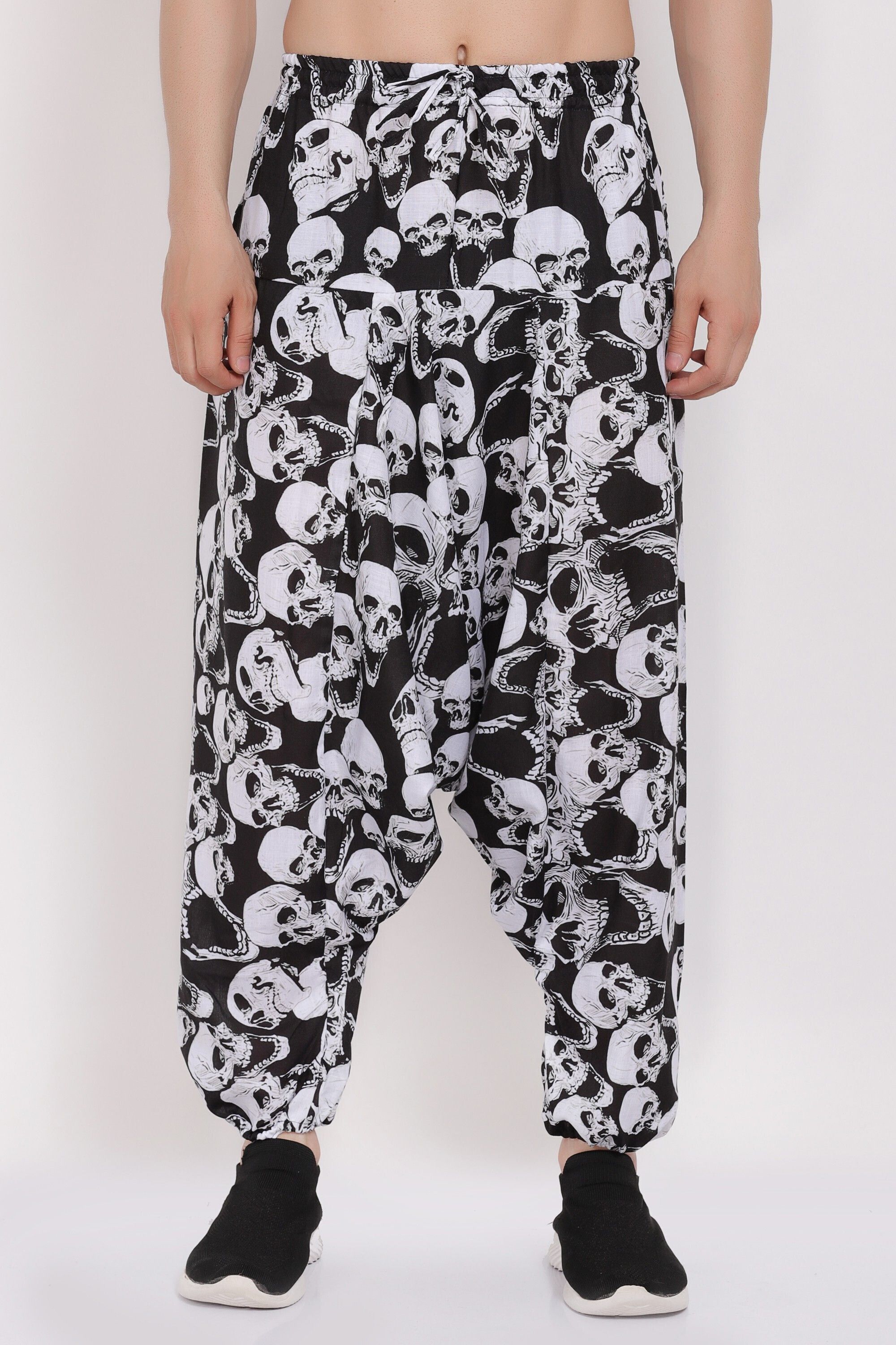 whitewhale Printed Cotton Men Harem Pants-picture-17
