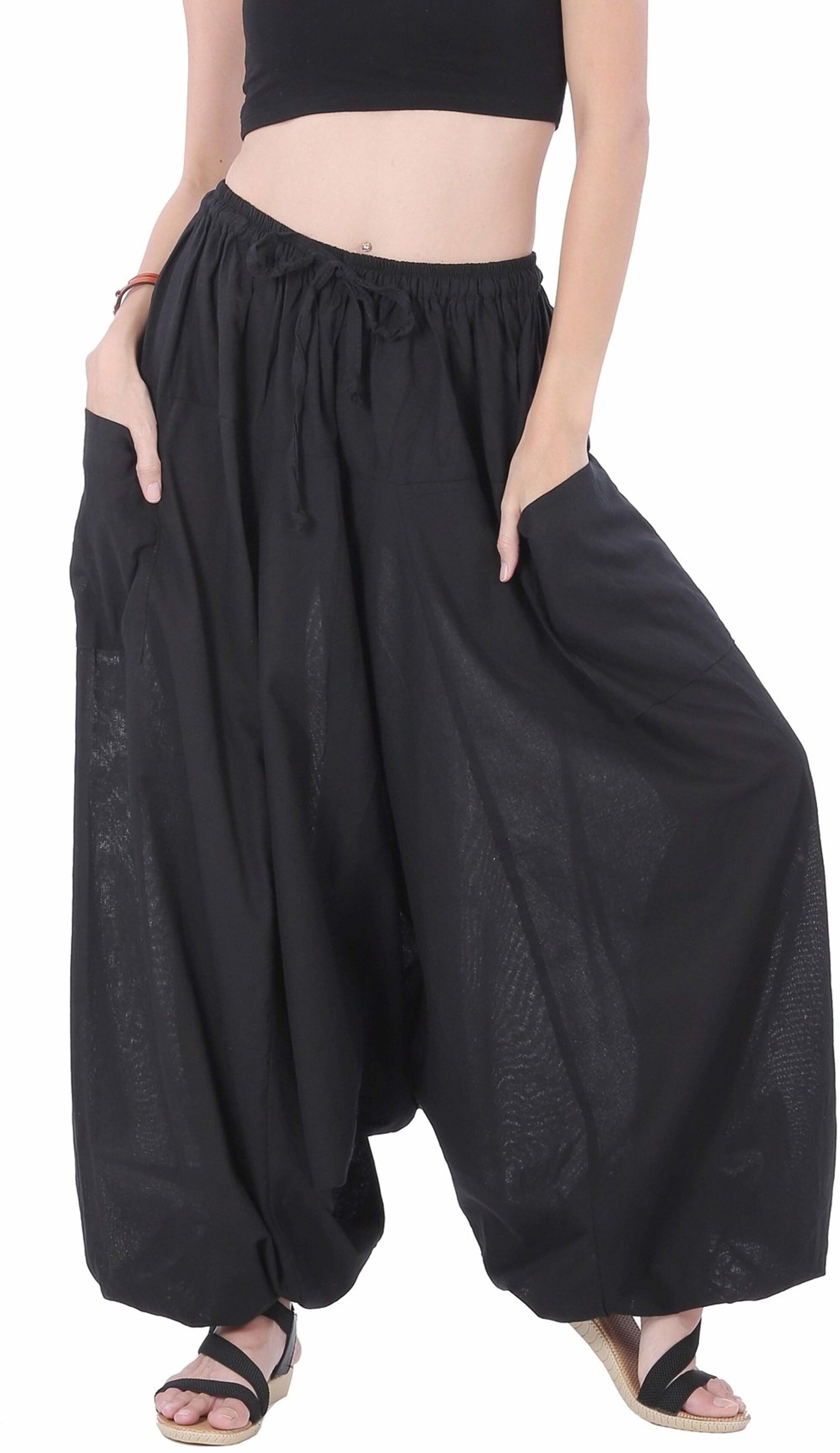 whitewhale Solid Cotton Women Harem Pants-picture-14