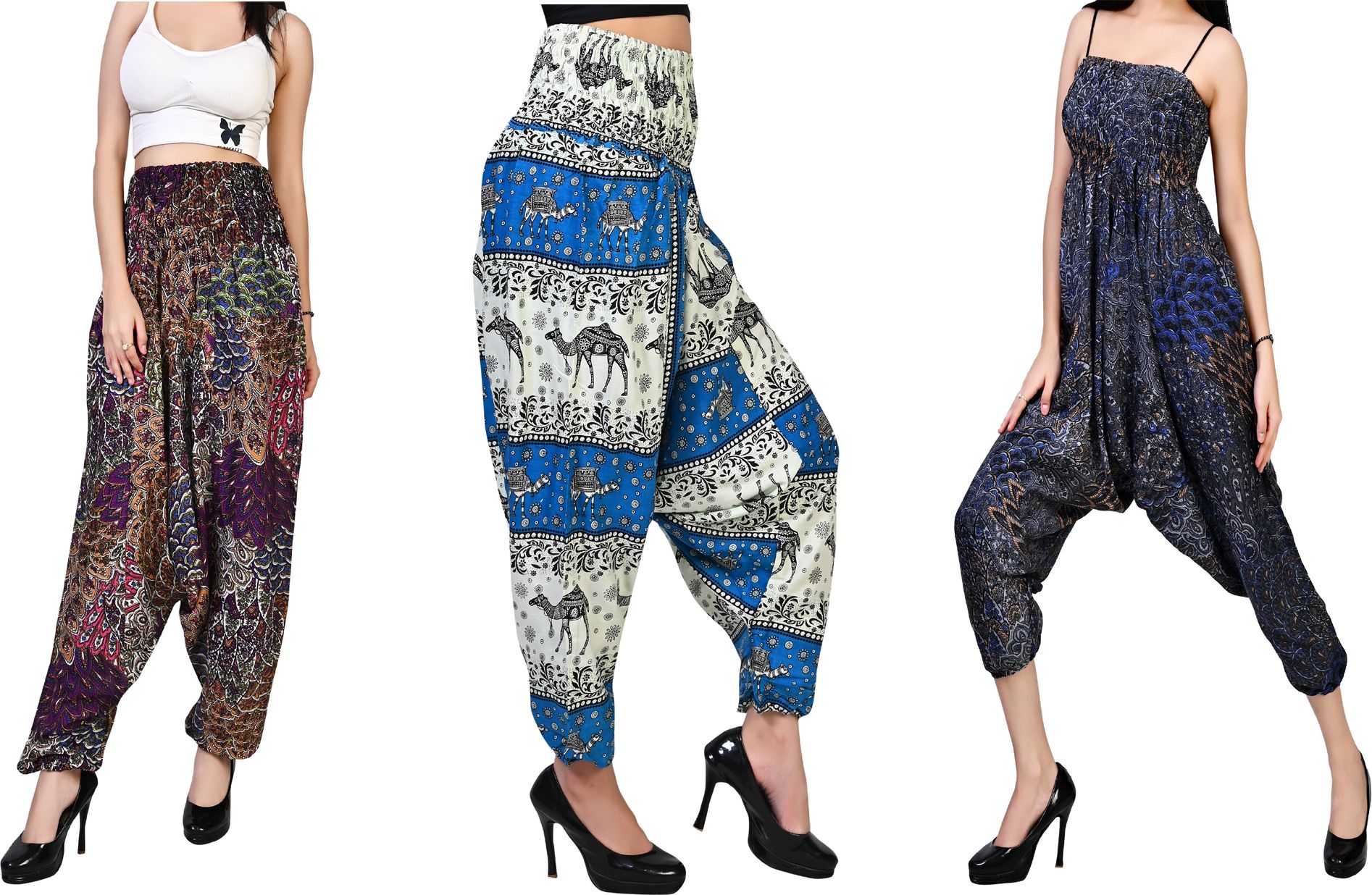 fusfus Printed Rayon, Cotton Women Harem Pants-picture-0