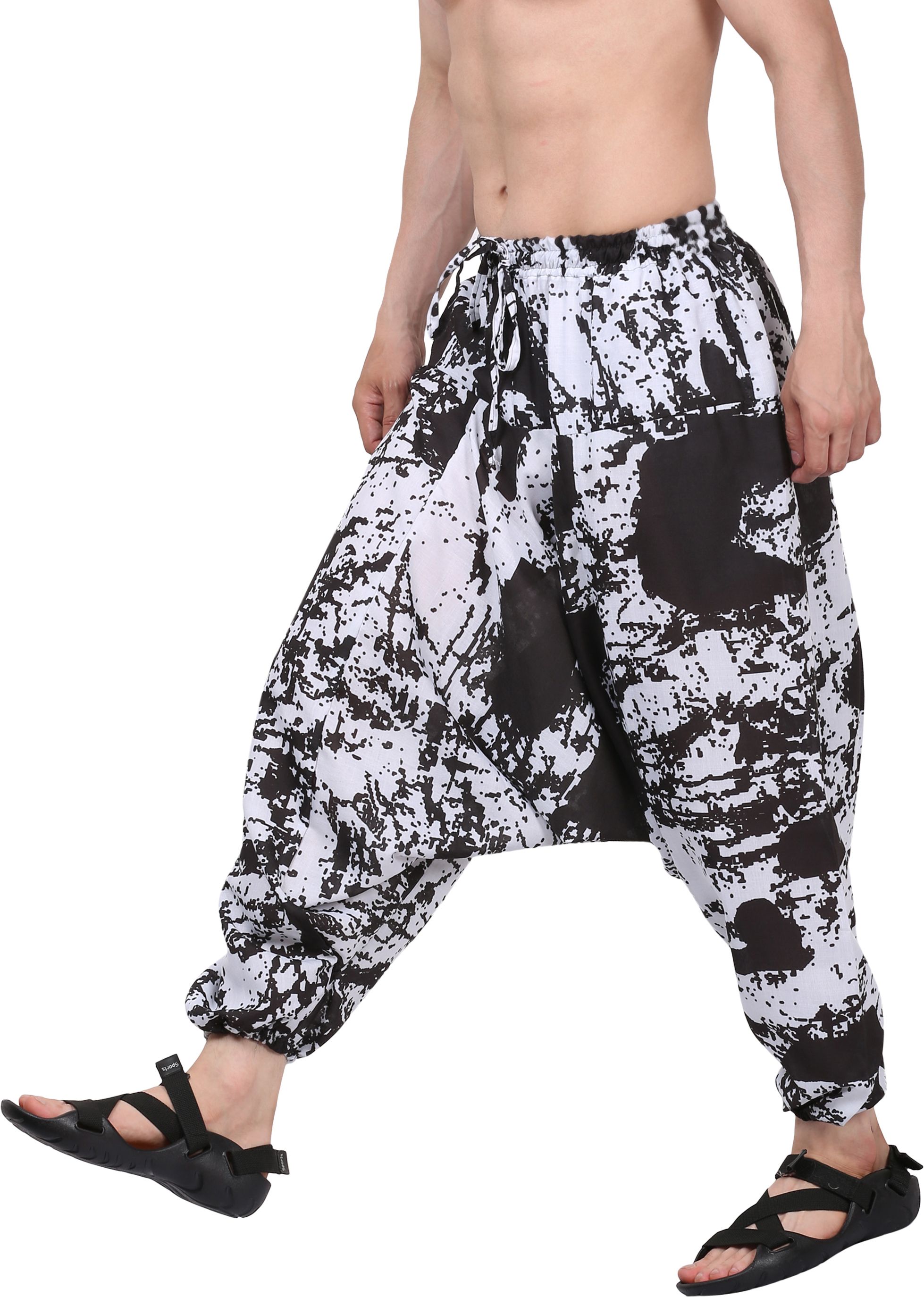 whitewhale Printed Cotton Men Harem Pants-picture-31