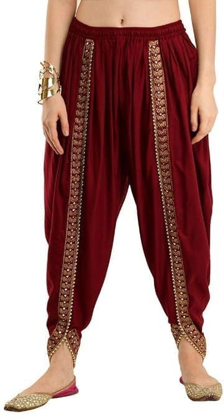 Solid Cotton Women Harem Pants-image-7