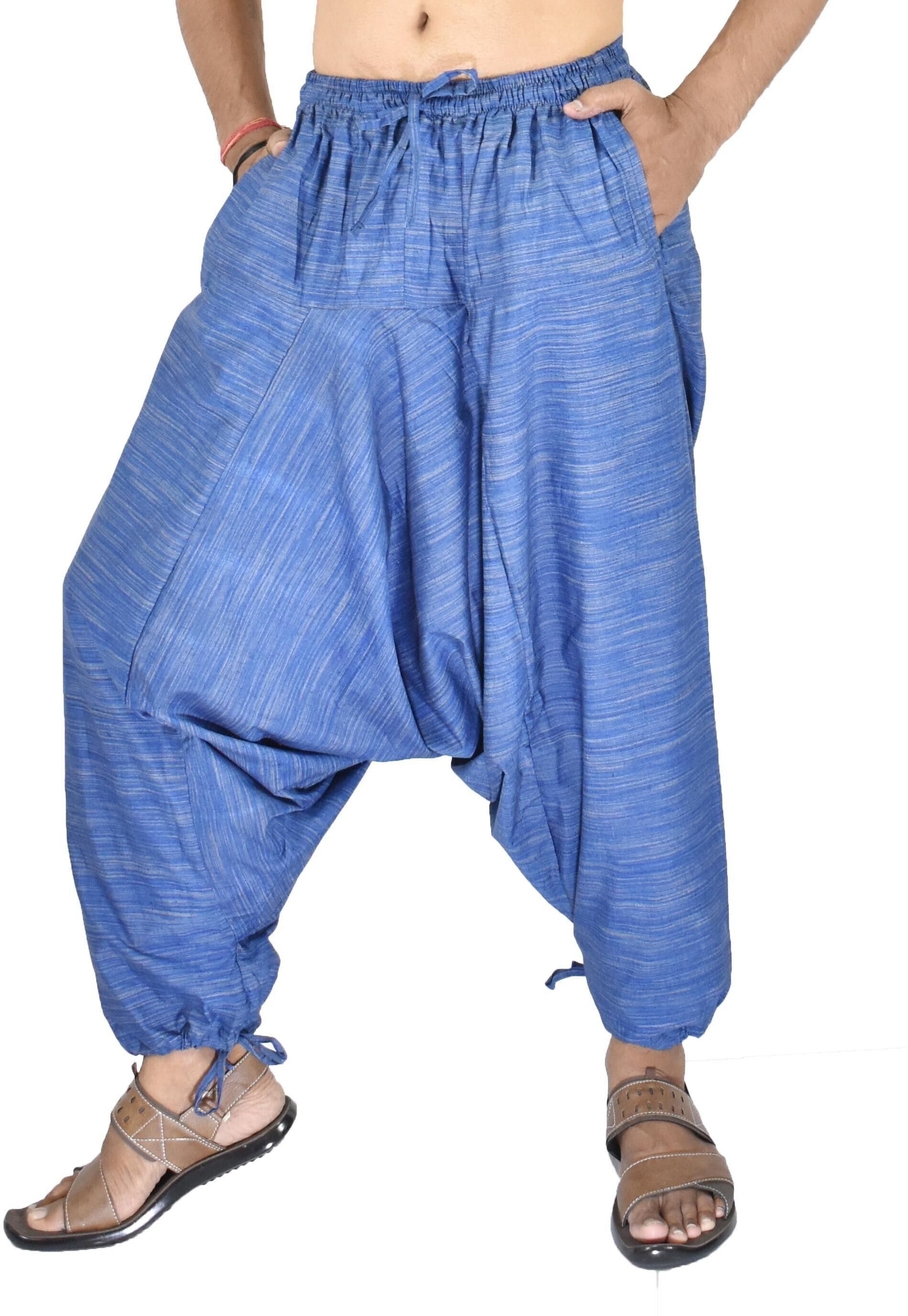 Solid Cotton Men Harem Pants