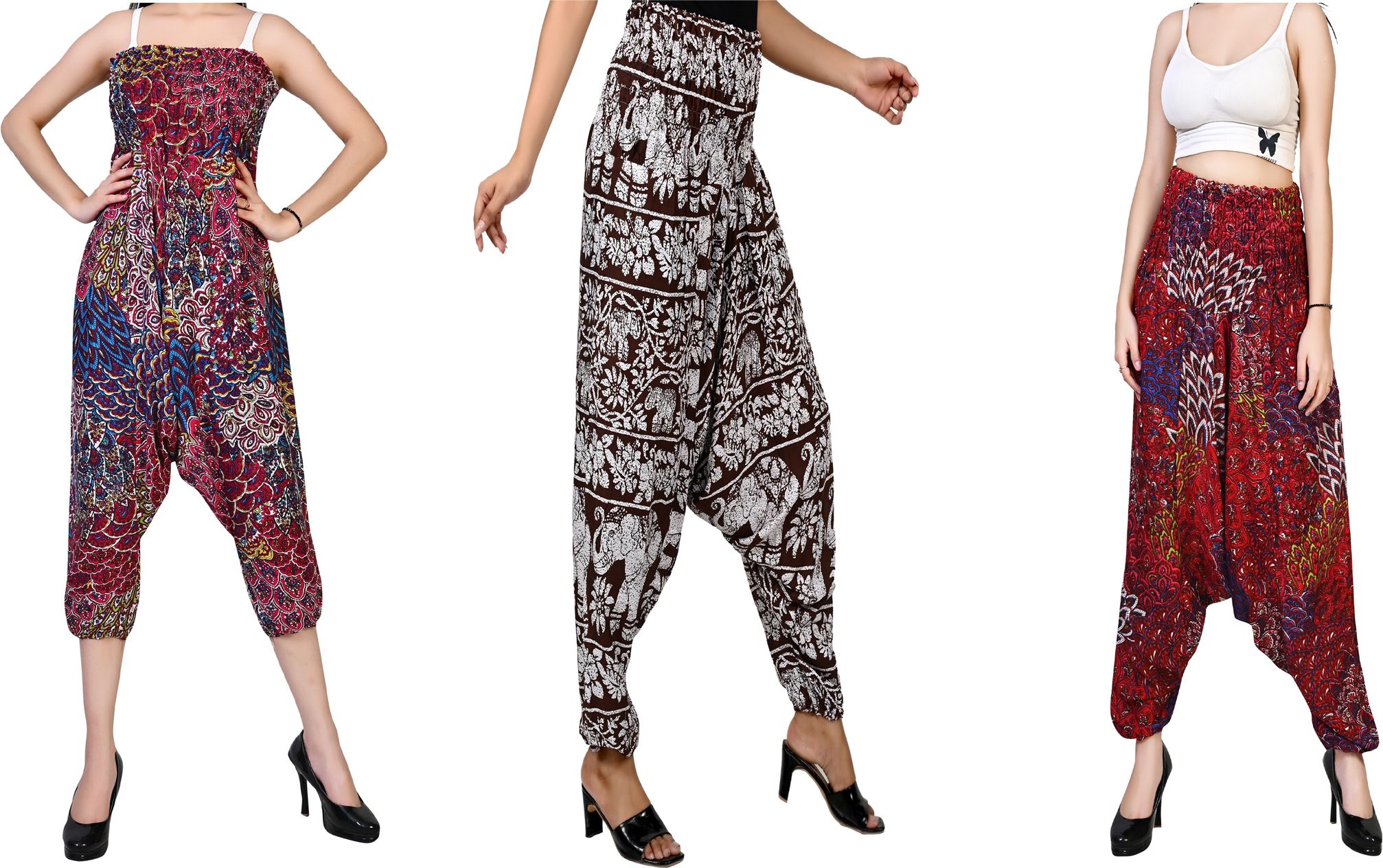 fusfus Printed Rayon, Cotton Women Harem Pants-picture-4