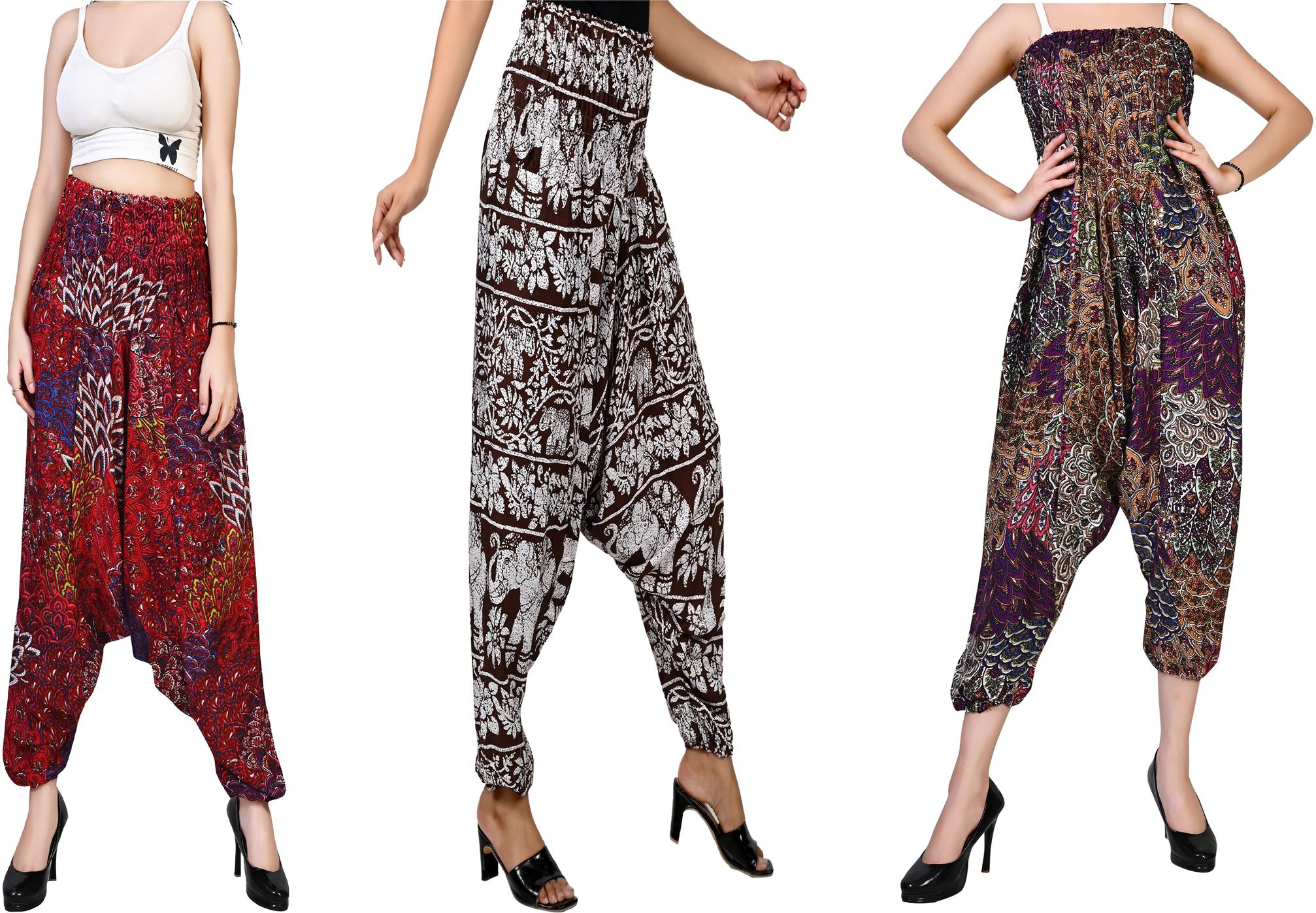 fusfus Printed Rayon, Cotton Women Harem Pants-picture-15