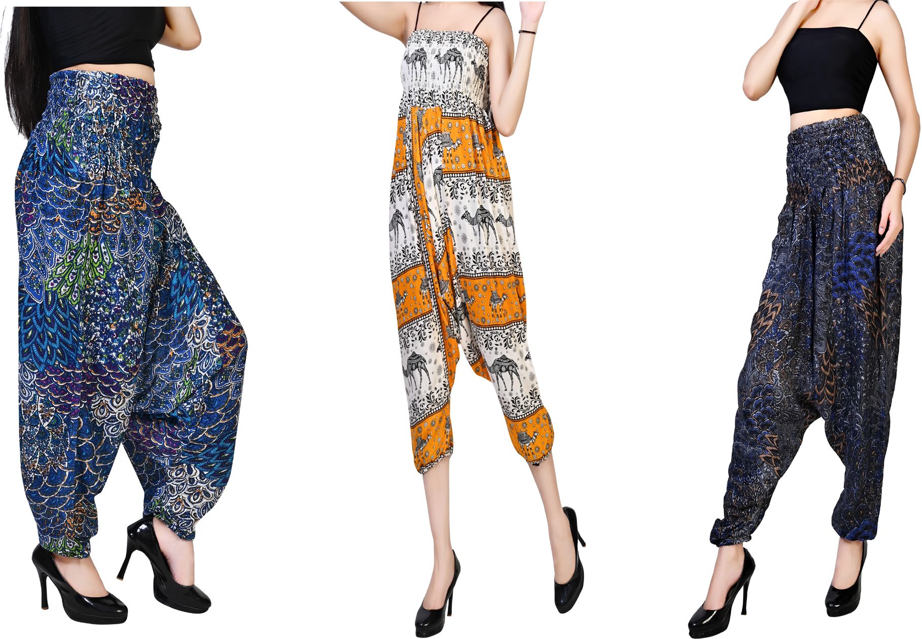 fusfus Printed Rayon, Cotton Women Harem Pants-picture-14
