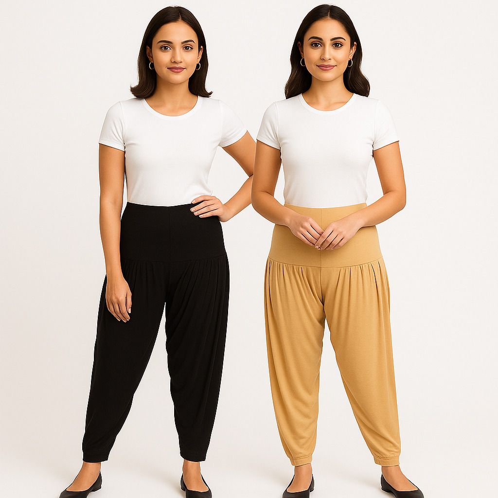 cozyplay Solid Viscose Women Harem Pants-picture-25
