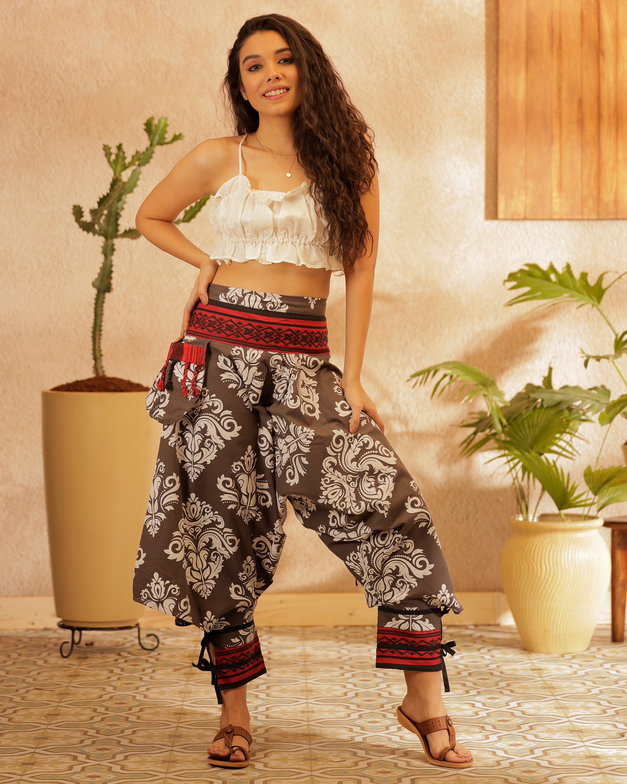 stand out Printed Cotton Women Harem Pants-picture-44