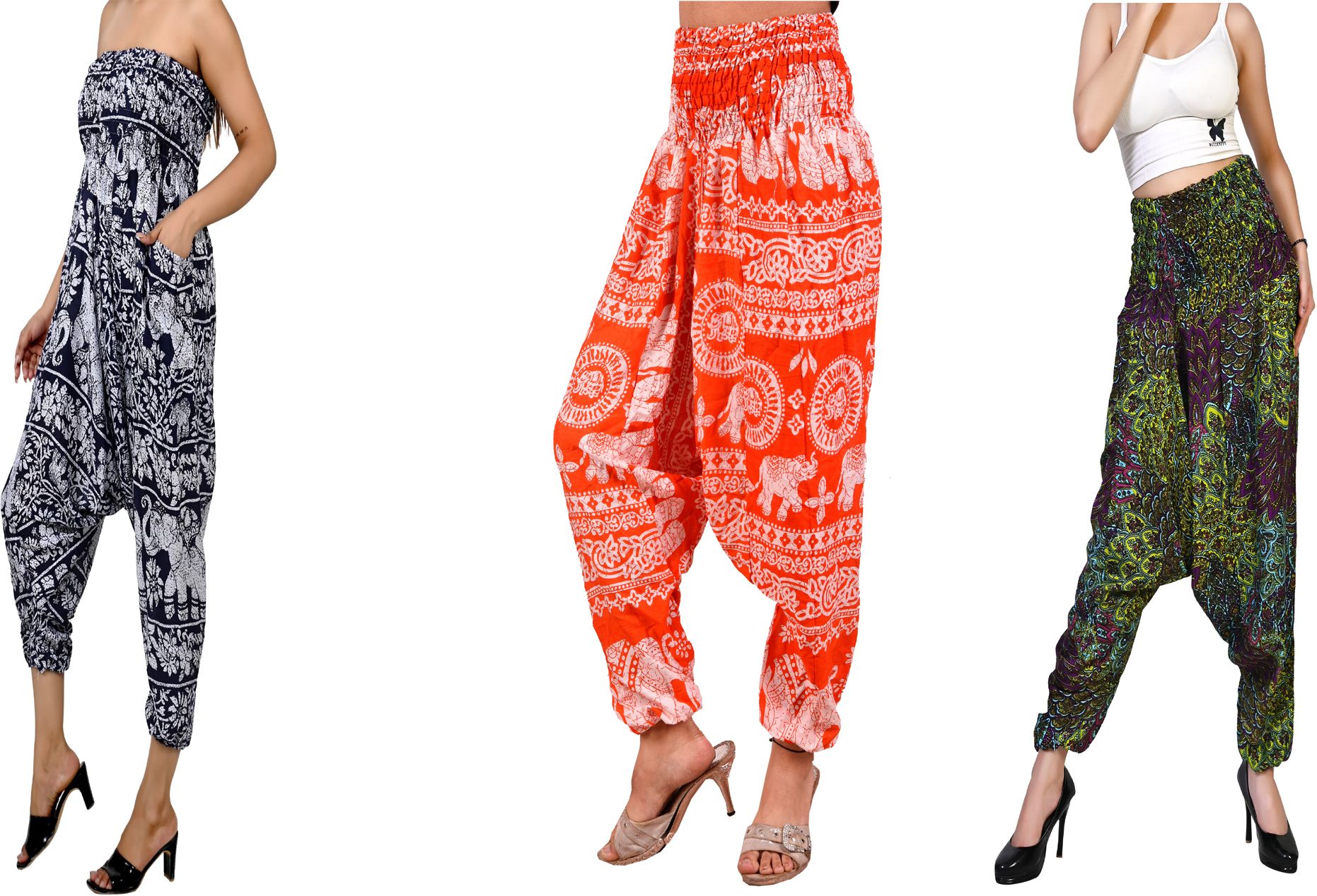 fusfus Printed Rayon, Cotton Women Harem Pants-picture-36