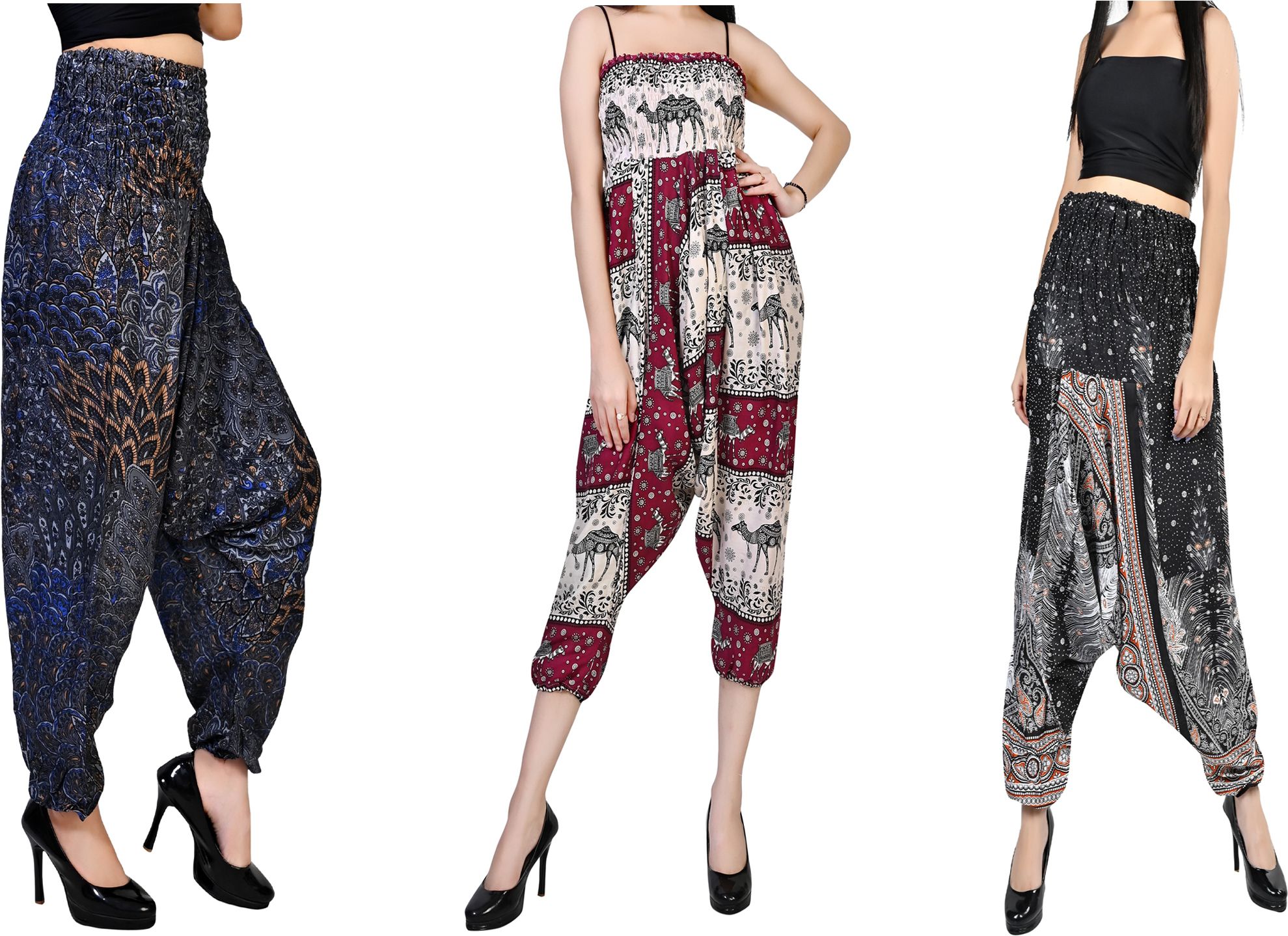 fusfus Printed Rayon, Cotton Women Harem Pants-picture-24