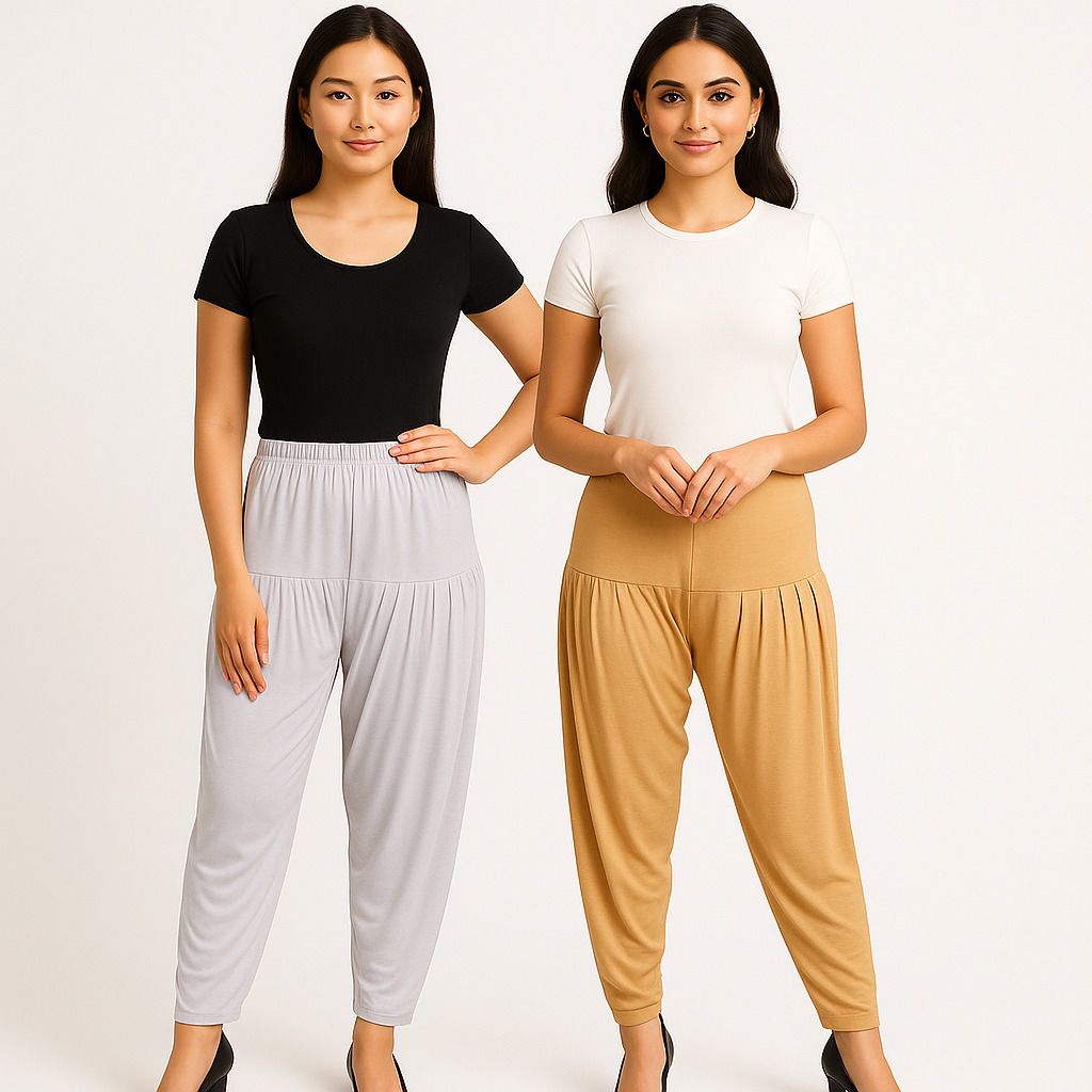 cozyplay Solid Viscose Women Harem Pants-picture-17
